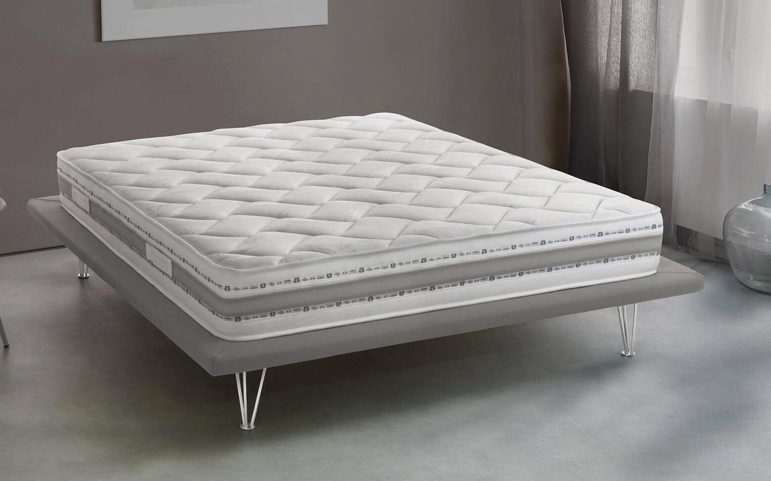 Materasso Memory Foam Singolo 80x190 Cm - Altezza 24 Cm, Rivestimento Aloe Vera Antibatterico, Made In Italy, Spedito Sottovuoto