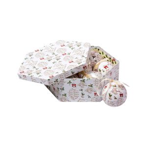 Box 7 sfere natalizie, bianco copertina prodoto