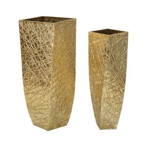Set di 2 vasi Ritaldi, 34x34 h90 cm, Oro copertina prodoto