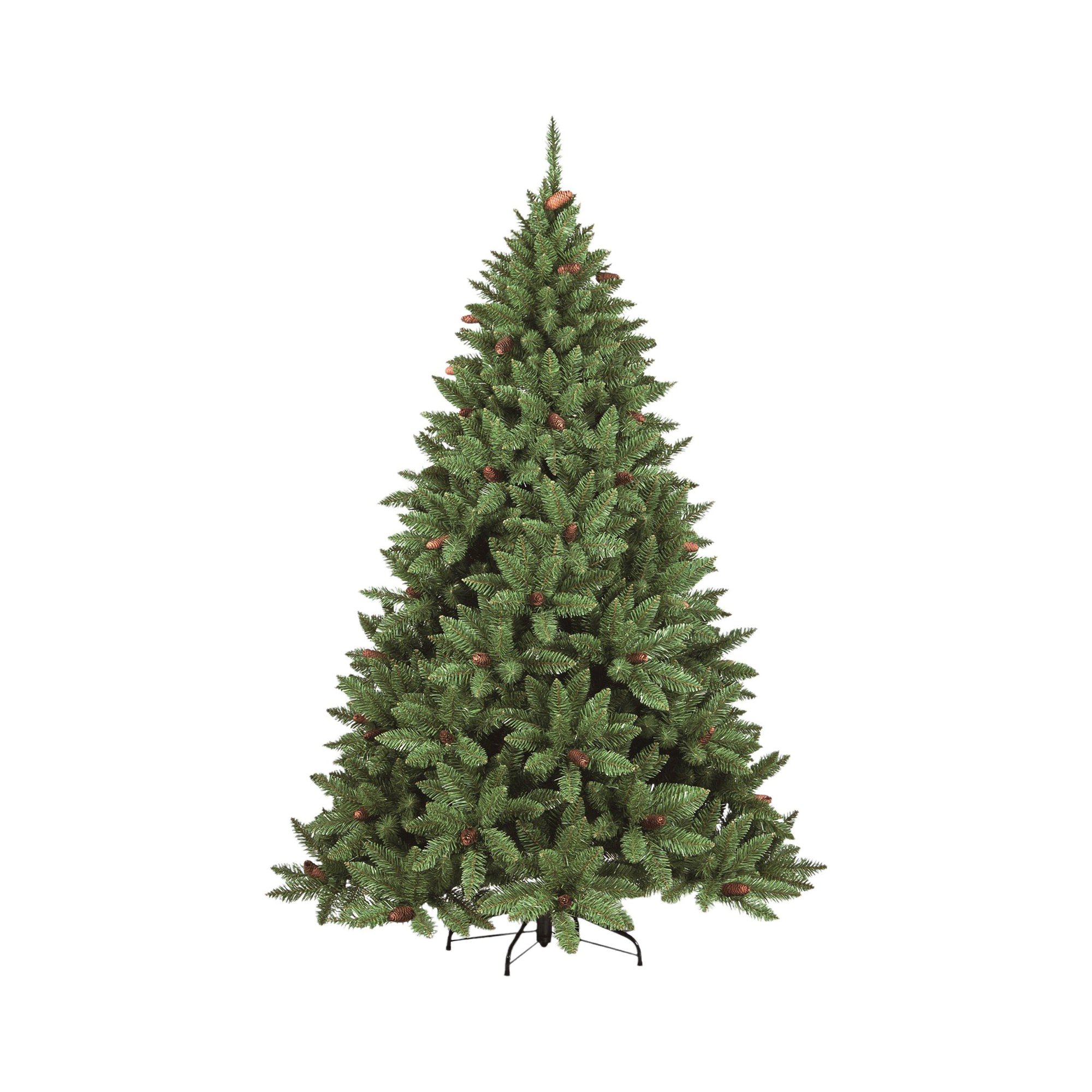 Albero di Natale 150 cm Verde 464 Rami Apertura Rami Singoli 150h cm, Ignifugo - Lapland
