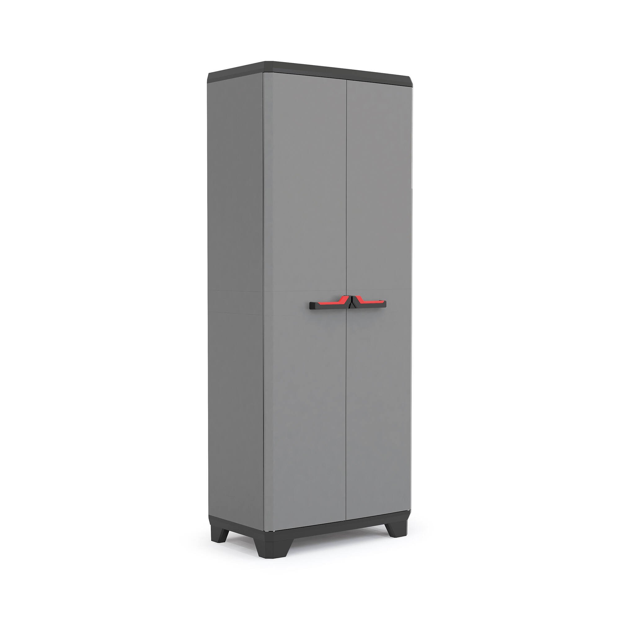 Armadio da Esterno Grigio 3 Ripiani Apertura Battente 68x39x173h cm, 2 Ante Made in Italy - Cochrane
