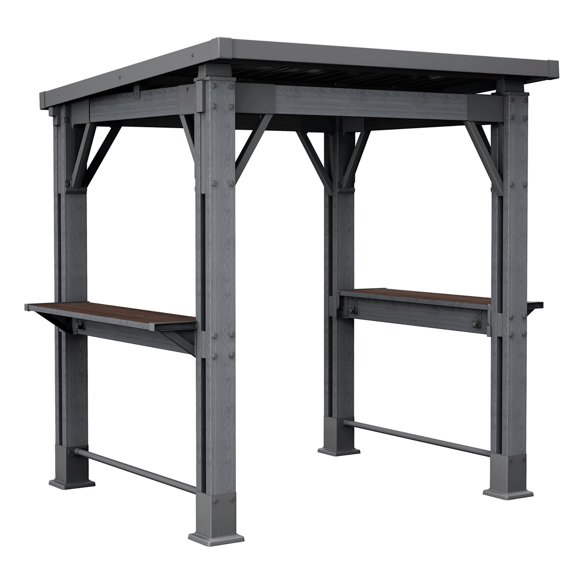 Casetta da Giardino Marrone Noce Chiosco per Grill Sfumatura Colore Struttura Noce 247x200x238h cm, - Lacon