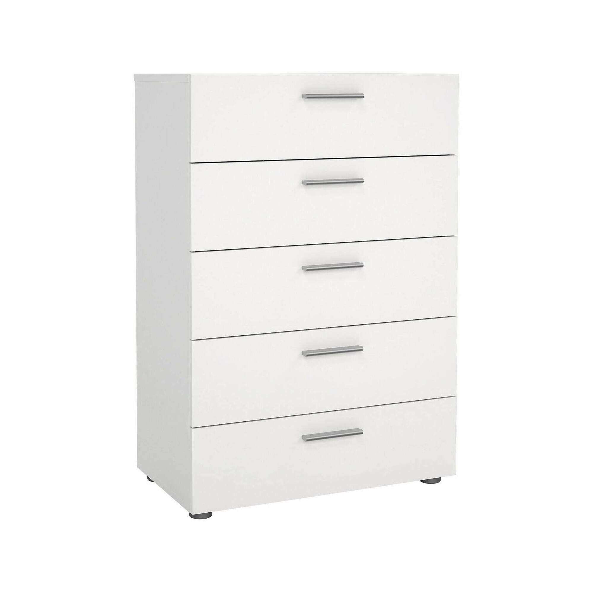 Cassettiera Mavis, Settimino multiuso, Comò camera da letto, Mobile con cassetti, 70x40 h102 cm, Bianco