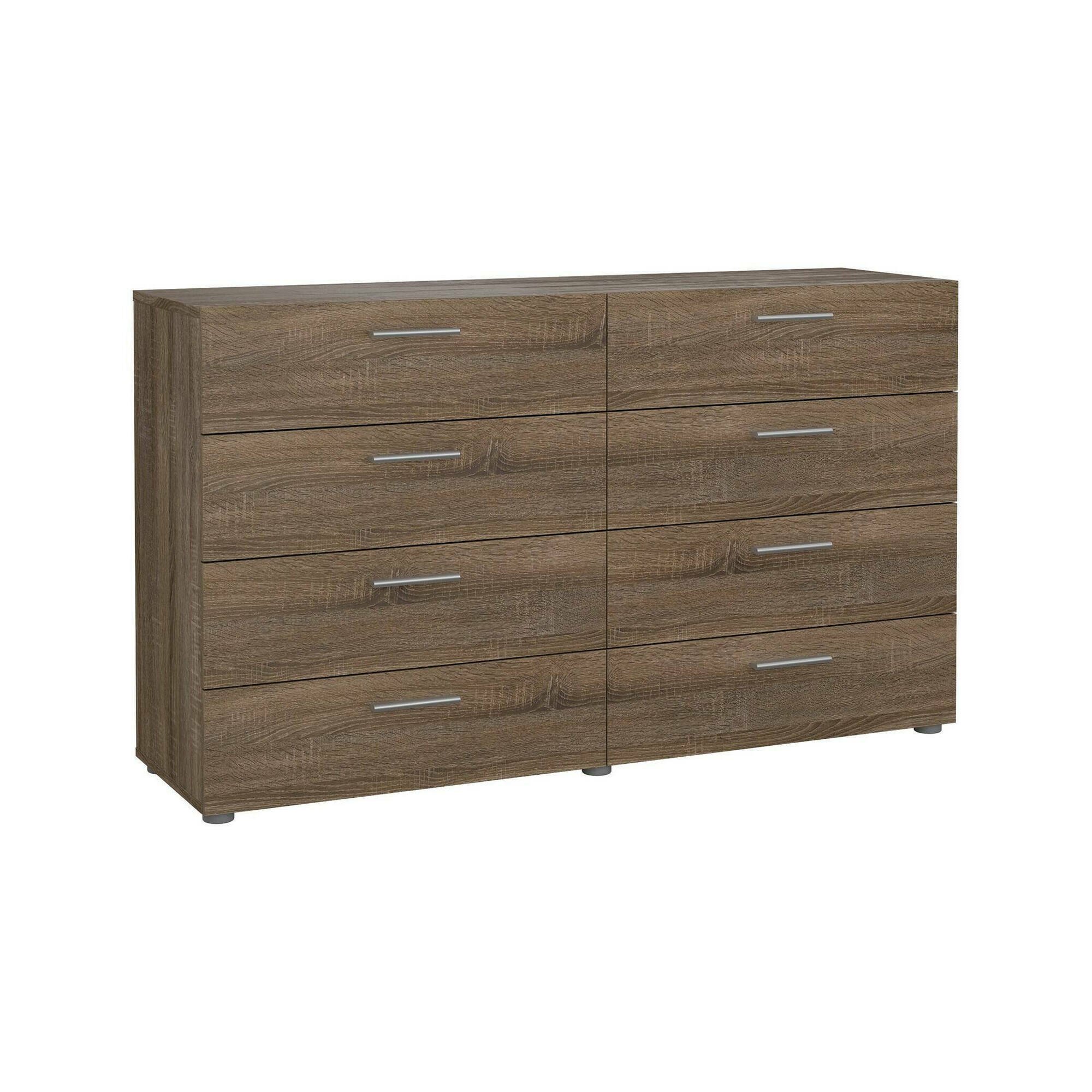 Credenza Laurelle, Buffet da soggiorno, Madia da salotto, Dispensa da cucina, 40x140 h82 cm, Rovere