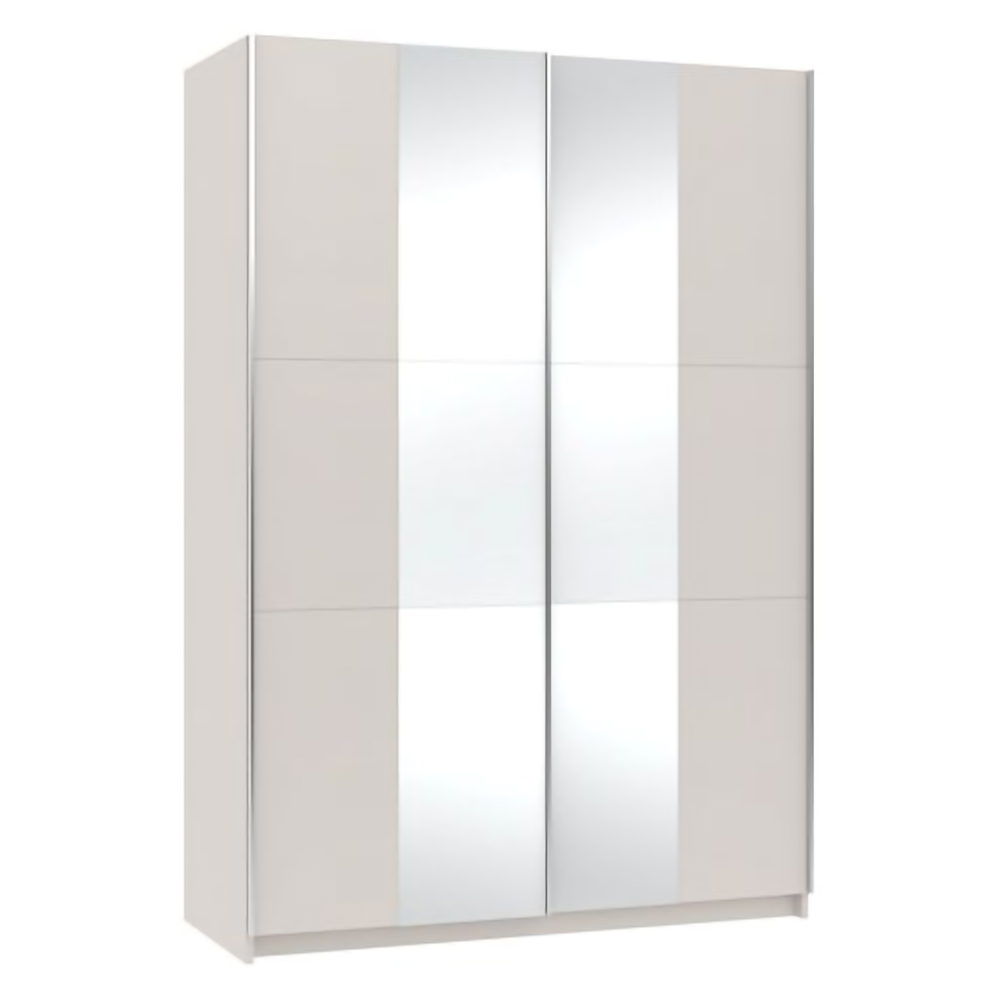 Guardaroba 2 Ante Beige Cashmere Traparente Appendiabiti 5 Ripiani 150x218h cm, 7 Vani - Lesesa