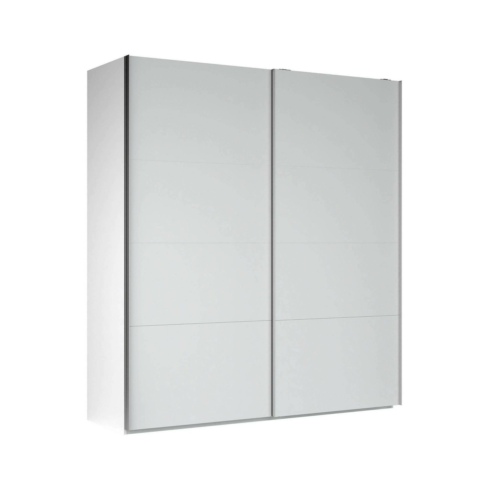 Guardaroba 2 ante- Martine, Mobile multifunzionale, Mobiletto scarpiera, Guardaroba porta scarpe, 60x200 h219 cm, Bianco