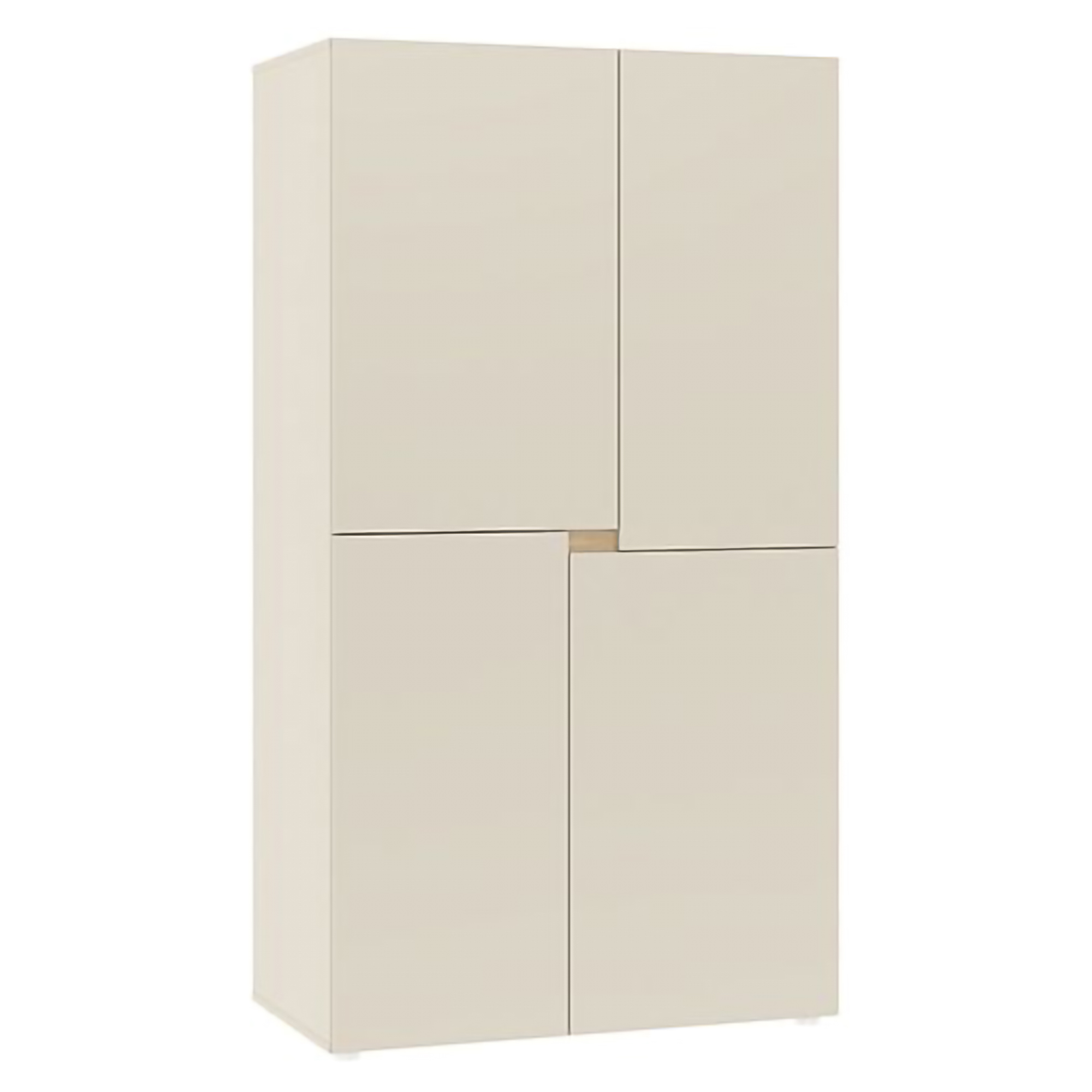 Guardaroba Grande Beige 5 Ripiani Appendiabiti 100x184h cm, Apertura Battente - Lidasone