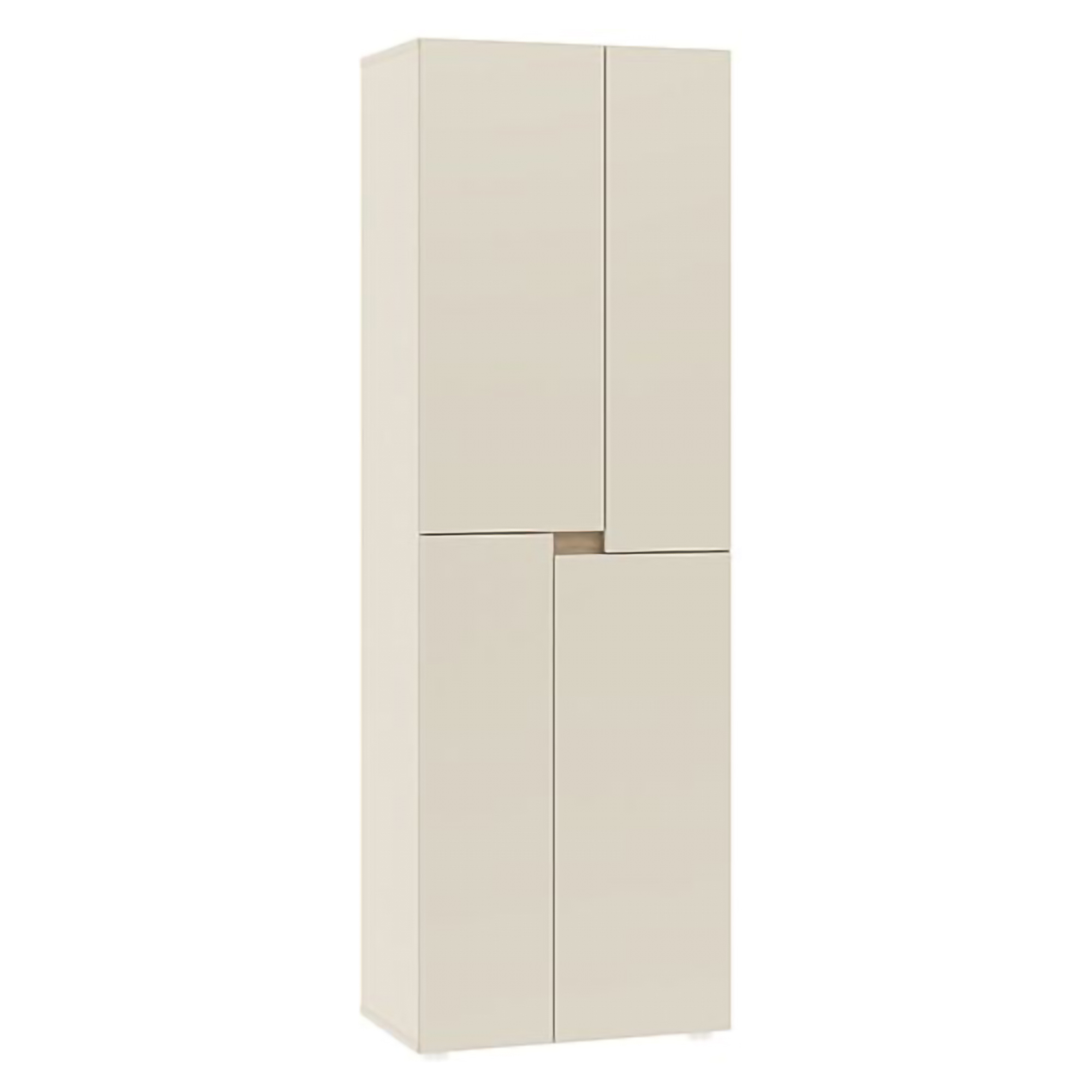 Guardaroba Grande Beige 5 Ripiani Appendiabiti 42x184h cm, Apertura Battente - Lidasime