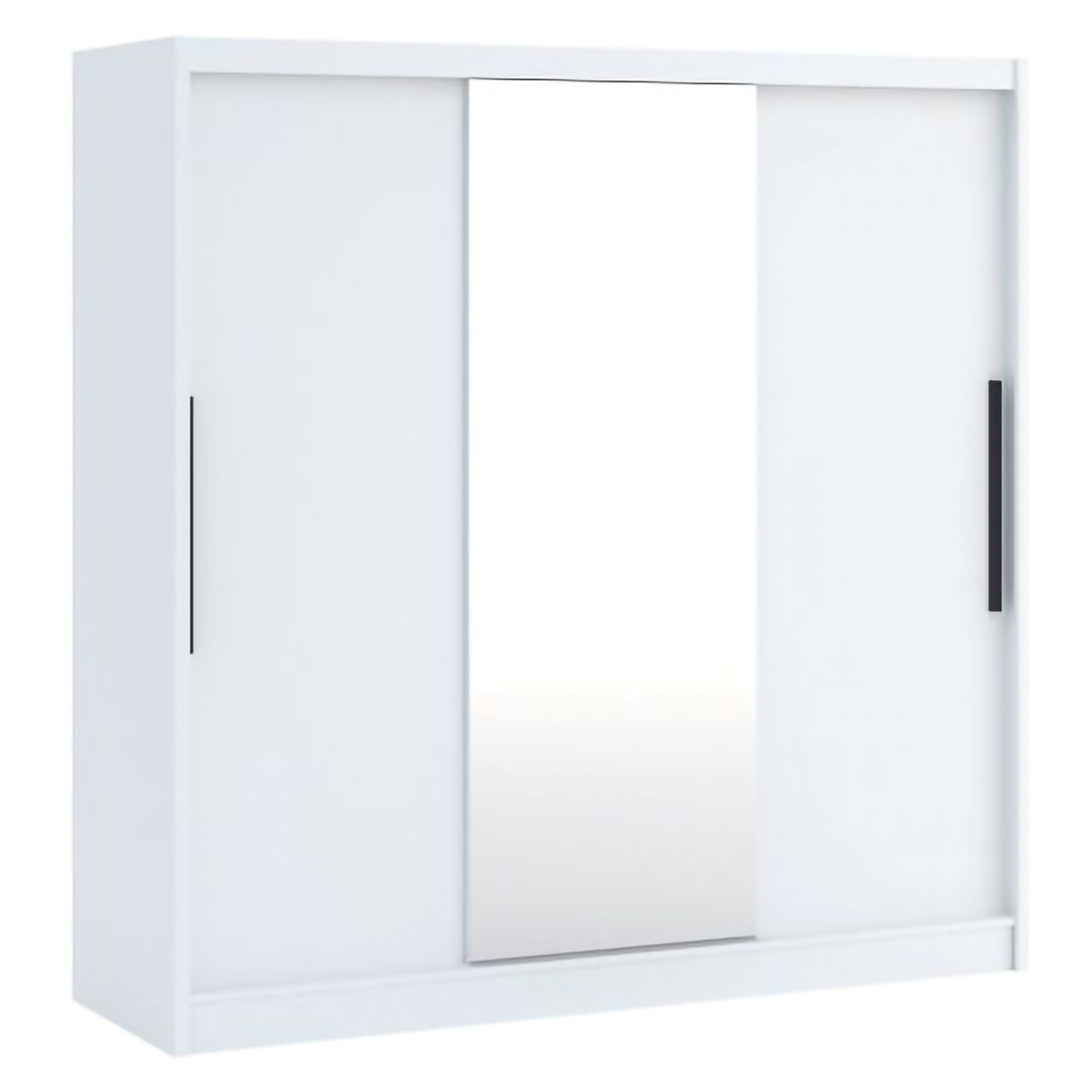 Guardaroba Grande Bianco 5 Ripiani Appendiabiti 205x205h cm, Apertura Scorrevole - Lesitoto