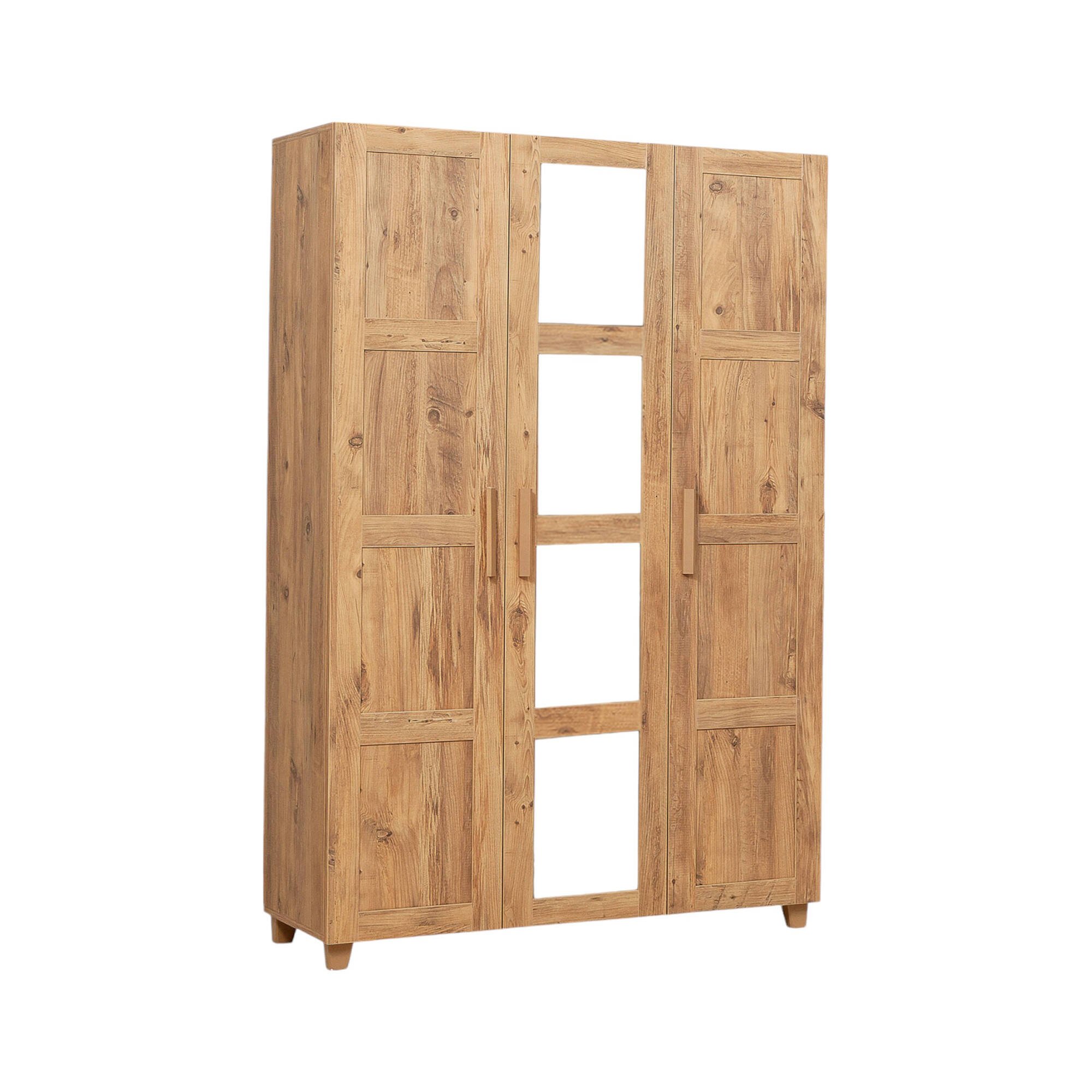 Guardaroba grande Ianthe, Mobile camera da letto, Cabina armadio portabiti, Armadio appendiabiti, 120x48 h189 cm, Quercia