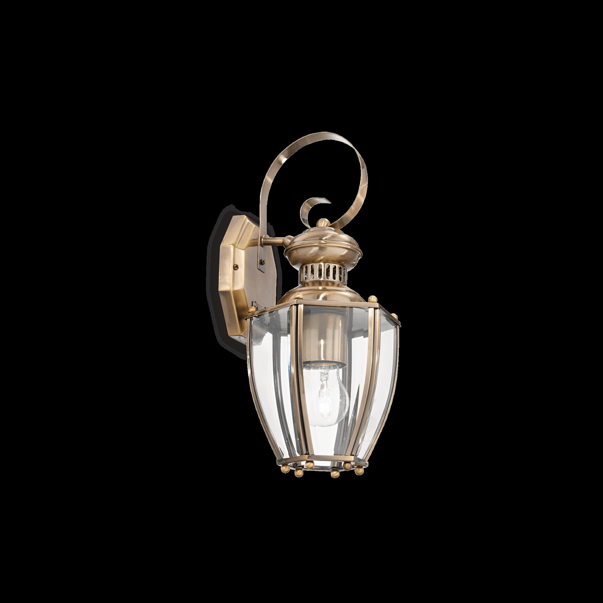 Lampada da Parete oro Materiale Aplique in Metallo Materiale Struttura in Vetro, - Spriana