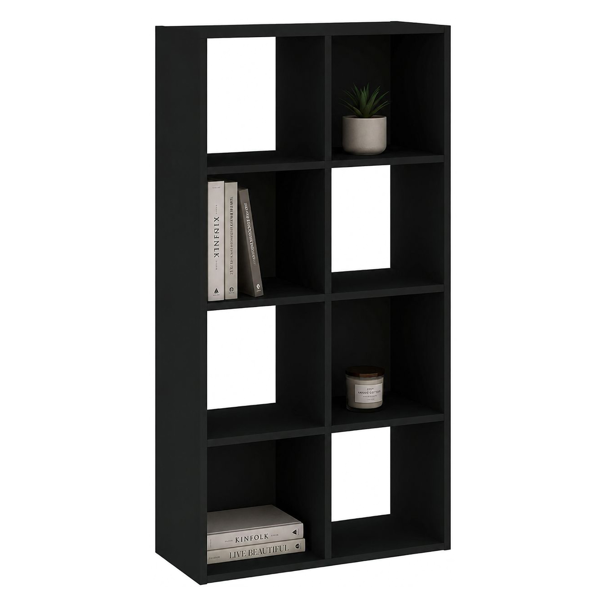 Libreria Antracite 6 Ripiani Installazione a Terra 61x30x121h cm, Struttura Verticale - Lifatila