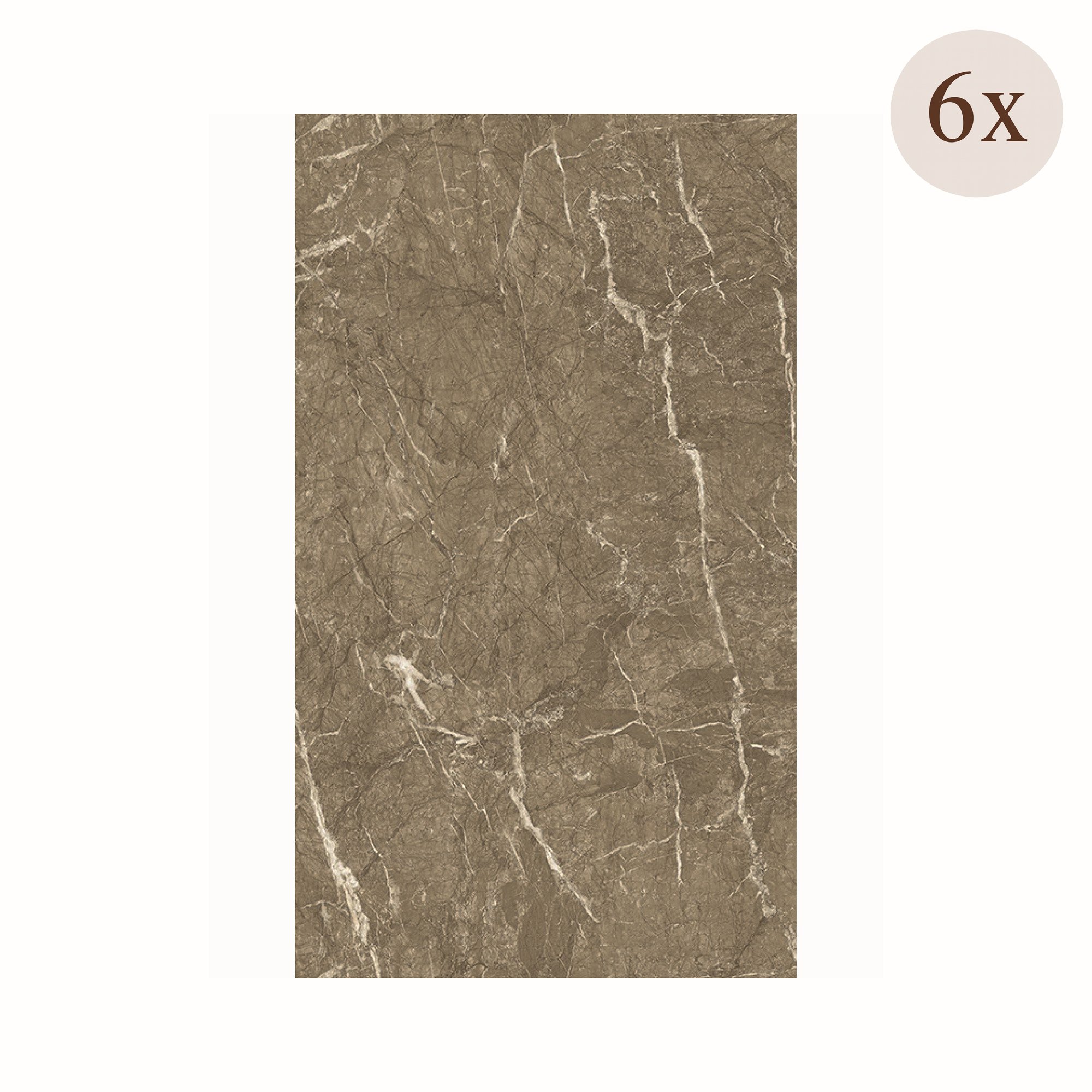 Pannello Decorativo Beige Marmo set da 6, Facile da Tagliare, Facile da Installare Texture Realistica 60x0.3 cm, Isolante Acustico Scarsa Isolazione