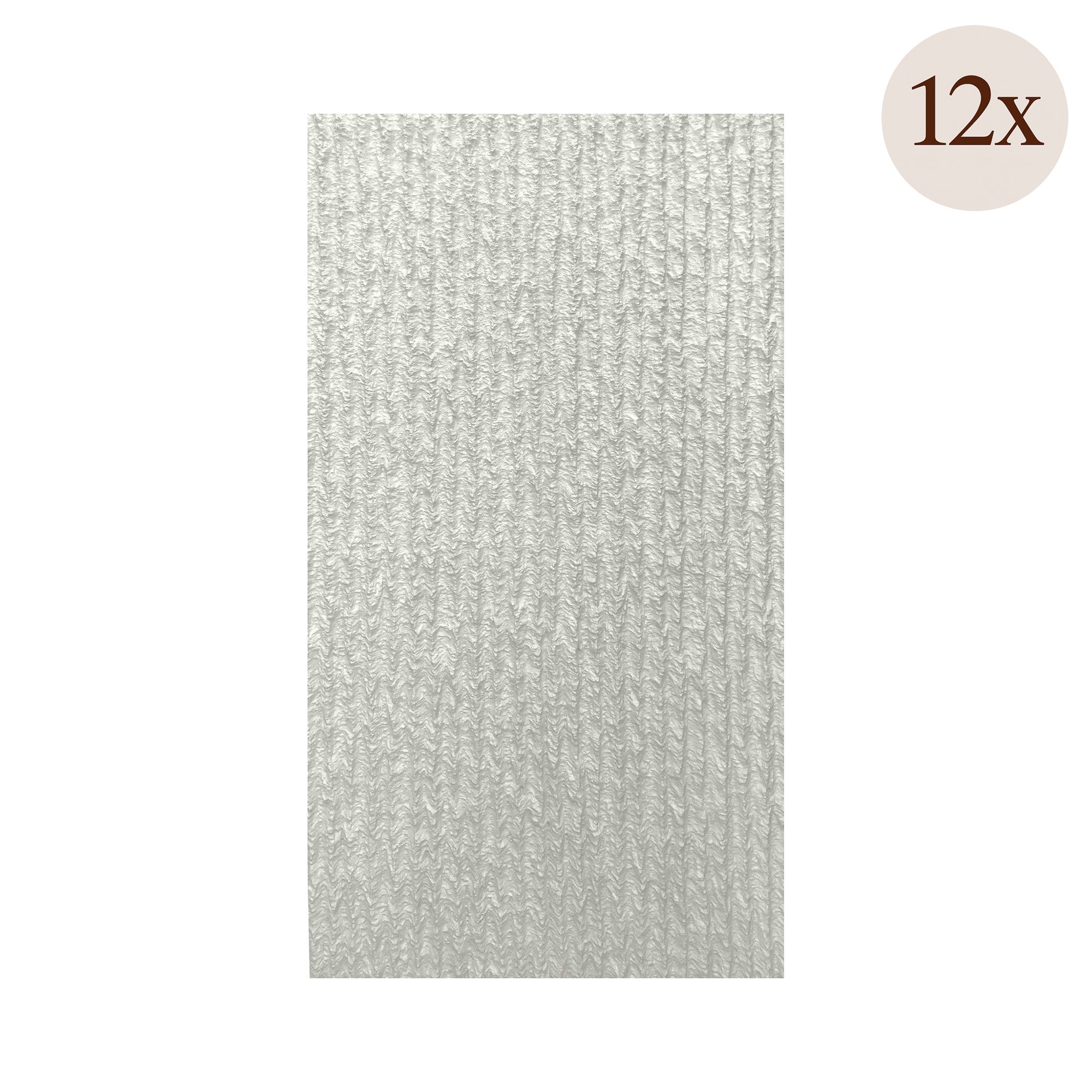 Pannello Decorativo Bianco Alabastro set da 12, Facile da Tagliare, Facile da Installare Texture Realistica 60x2.5 cm, - Torriana