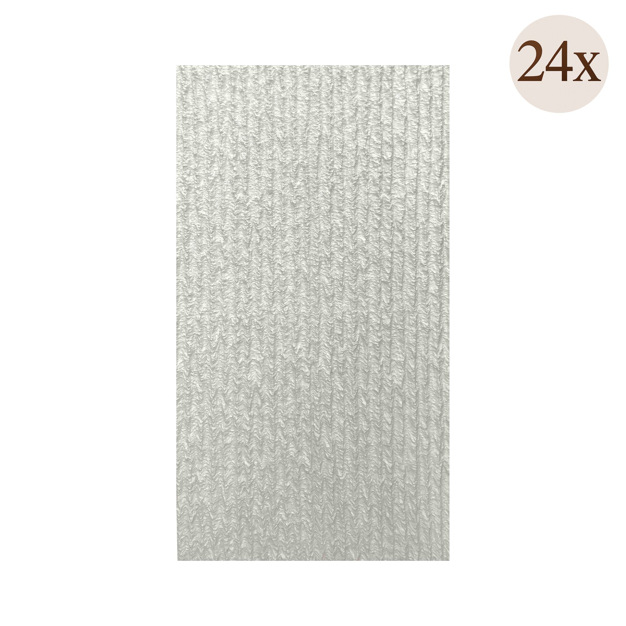 Pannello Decorativo Bianco Alabastro set da 24, Facile da Tagliare, Facile da Installare Texture Realistica 60x2.5 cm, - Nulvi