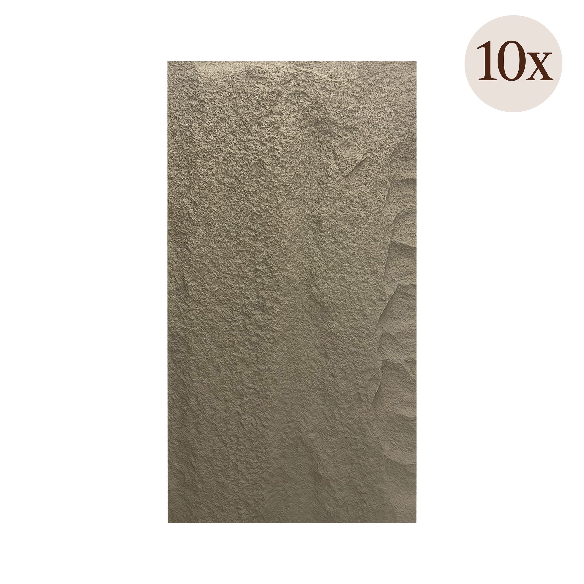 Pannello Decorativo Grigio Cemento set da 10, Facile da Tagliare, Facile da Installare Texture Realistica 60x3 cm, Isolante Acustico Buona Isolazione