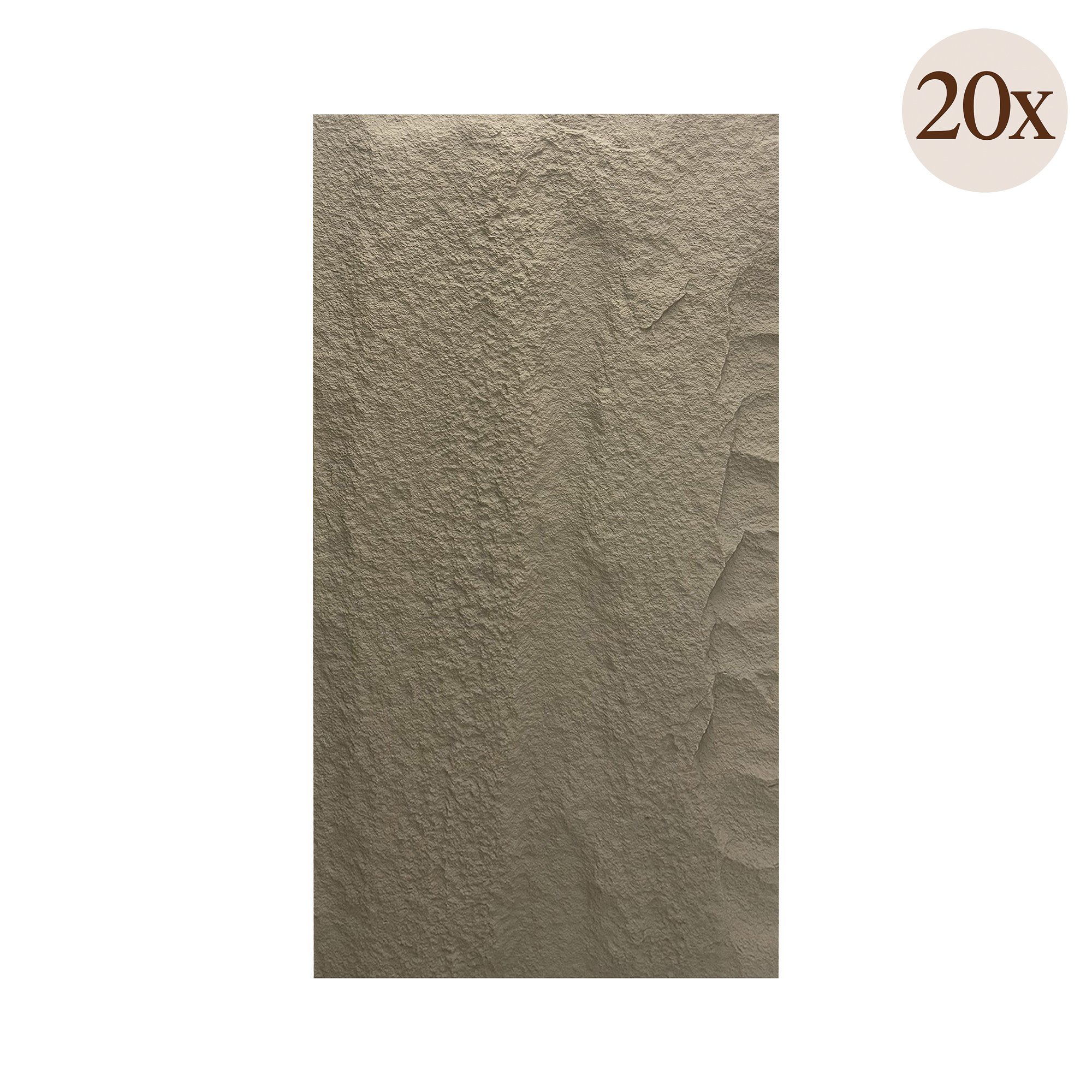 Pannello Decorativo Grigio Cemento set da 20, Facile da Tagliare, Facile da Installare Texture Realistica 60x3 cm, Isolante Acustico Buona Isolazione