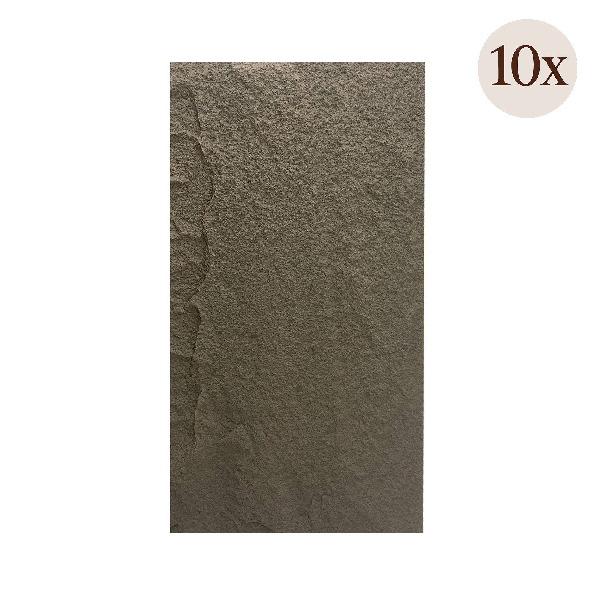 Pannello Decorativo Grigio Marrone set da 10, Facile da Tagliare, Facile da Installare Texture Realistica 60x3 cm, Isolante Acustico Buona Isolazione