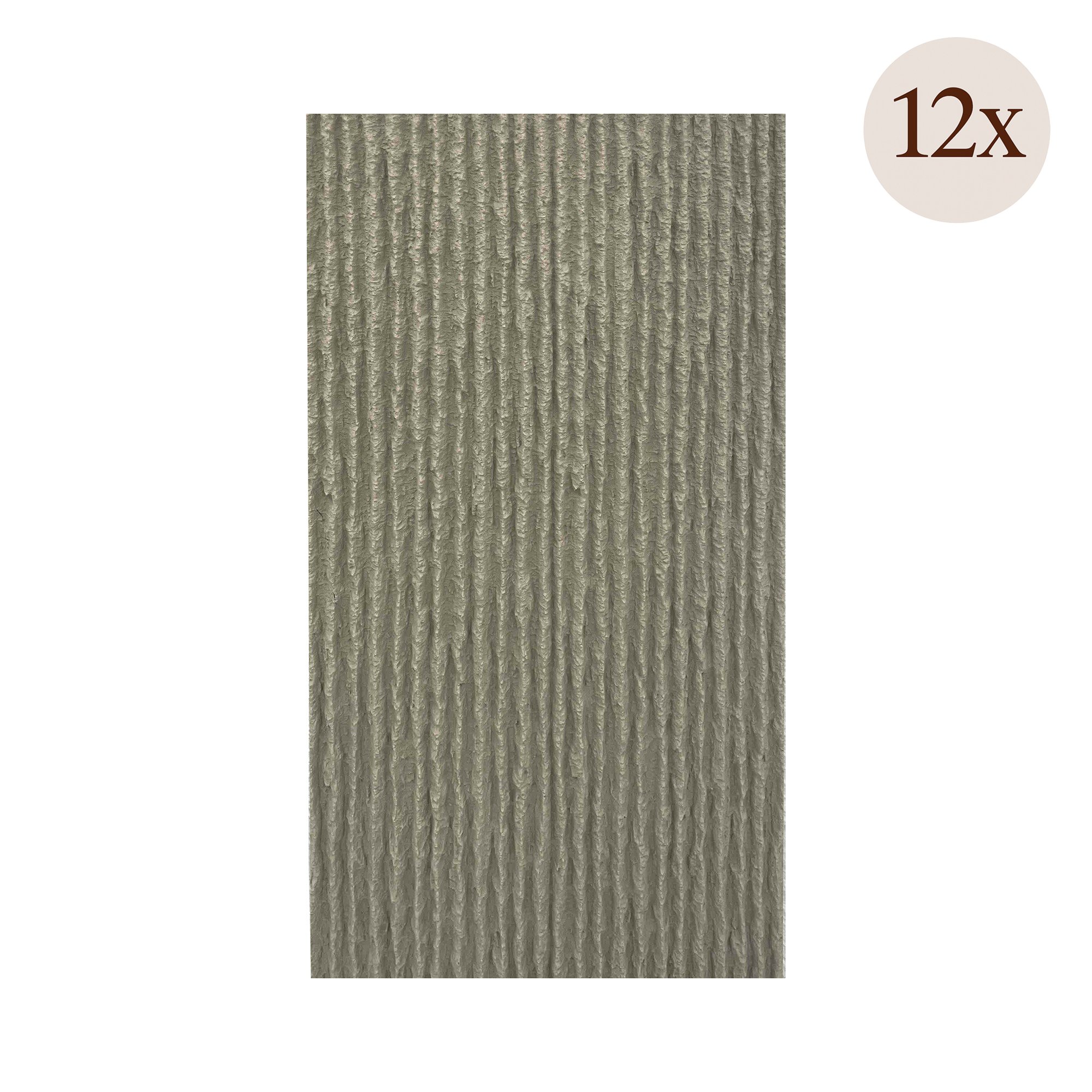 Pannello Decorativo Grigio Roccia set da 12, Facile da Tagliare, Facile da Installare Texture Realistica 60x2.5 cm, Isolante Acustico Buona Isolazione