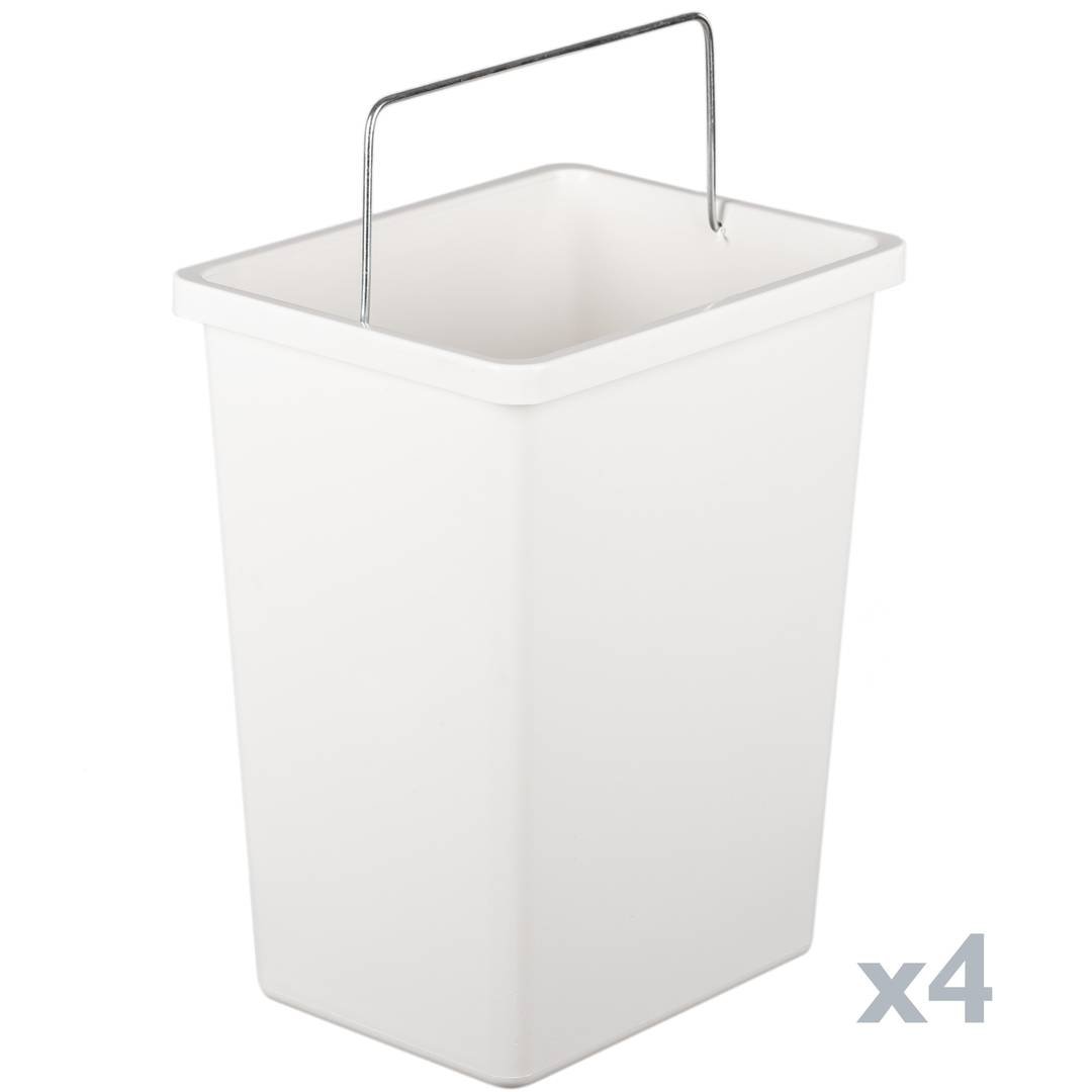 Pattumiera A Pedale Da Cucina 30 L - Cestino Con Coperchio Soft Close, Secchio Interno Estraibile, Design Bianco Moderno