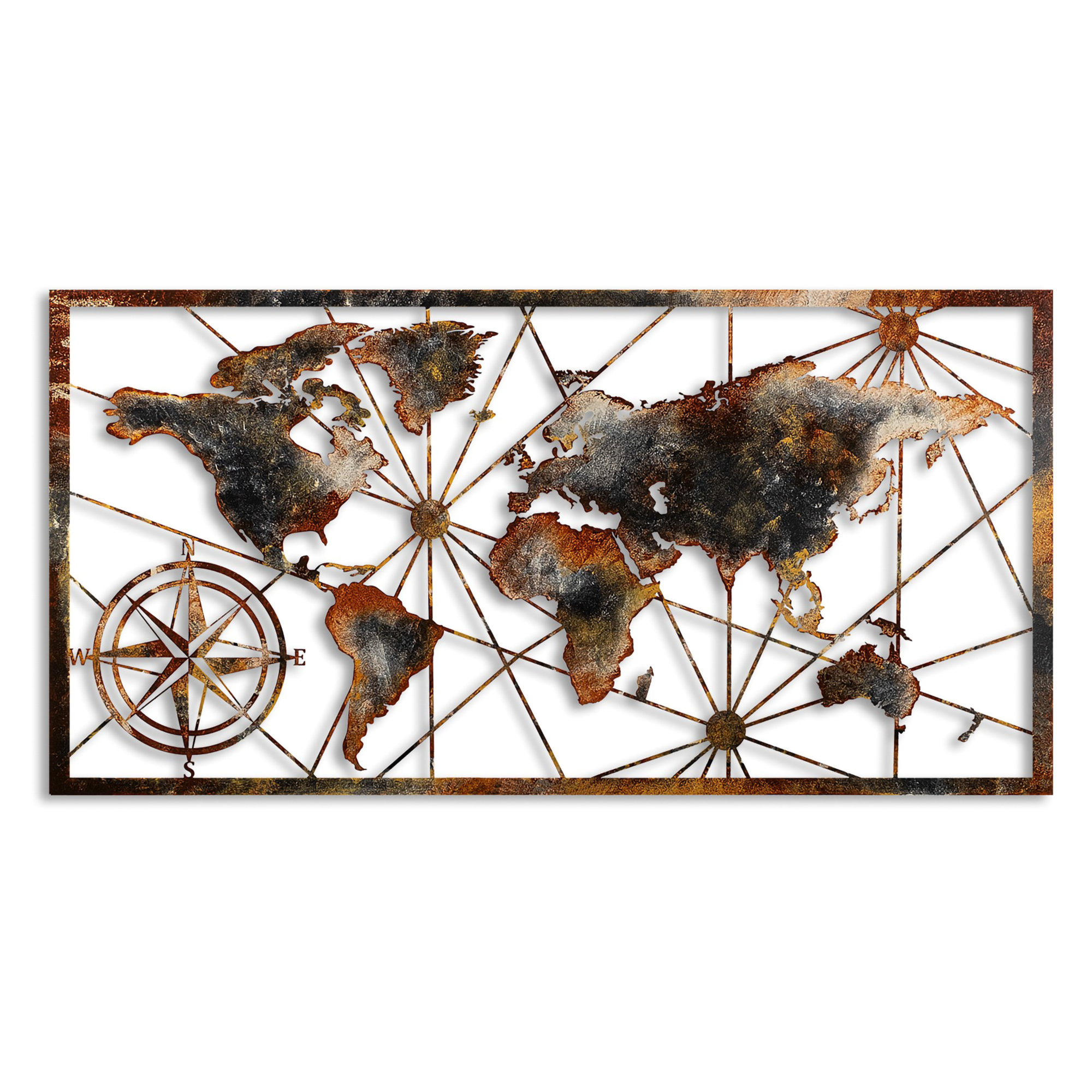 Quadro Multicolore Materiale Struttura in Metallo 120x60h cm, - Mosafaha