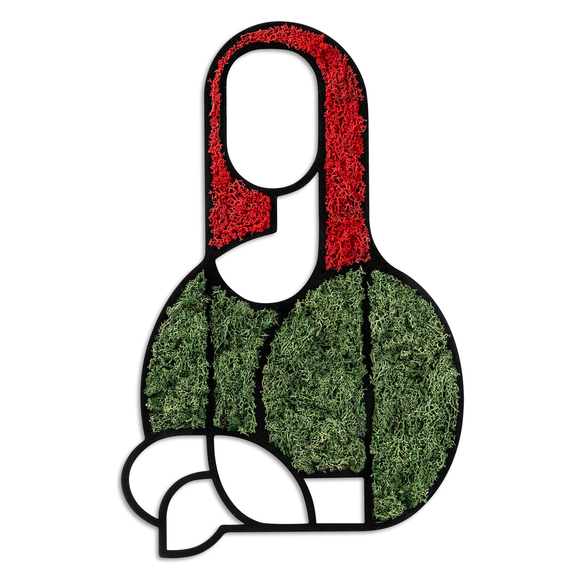 Quadro Verde Rosso Materiale Struttura in Legno Nobilitato Colore Struttura Rosso 48x31h cm, - Misolo
