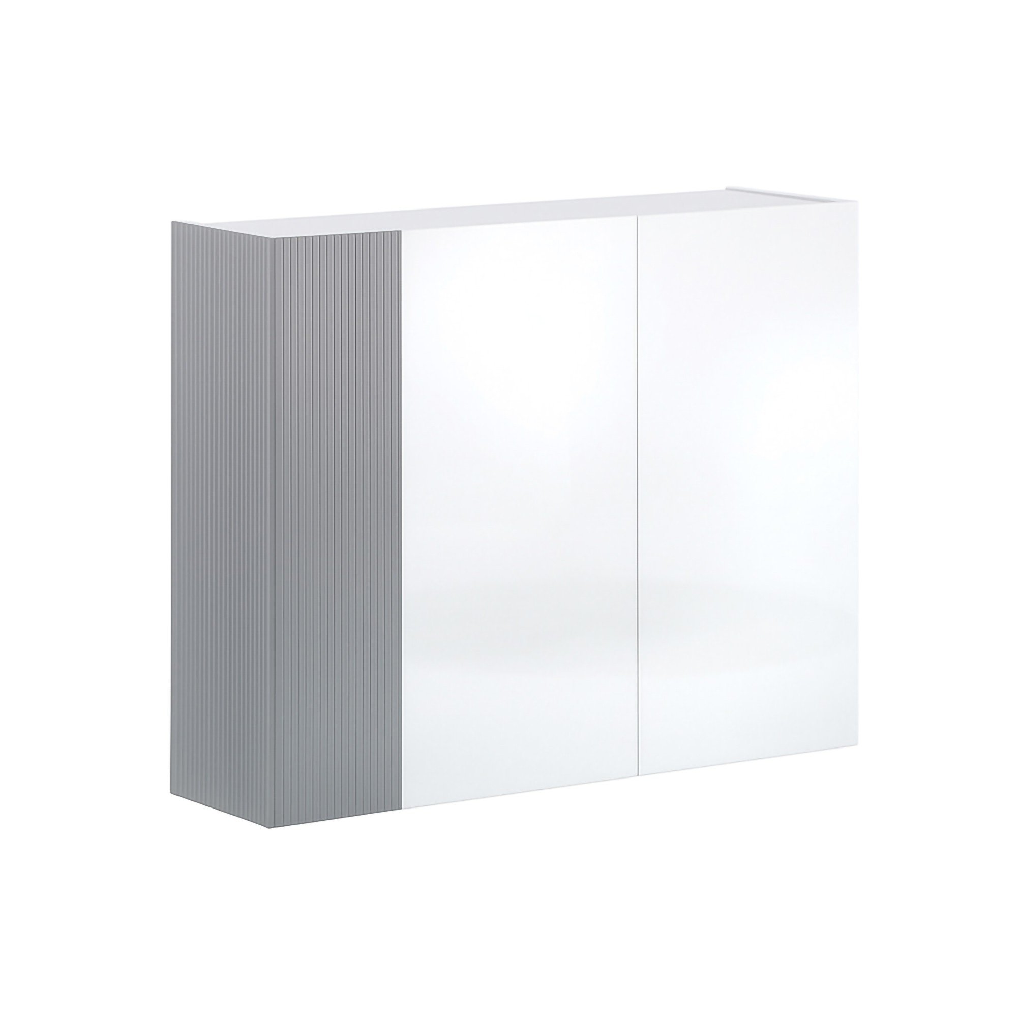 Scarpiera Bianco Lucido Grigio 10 Ripiani 28 Paia 145x34x115h cm, 12 Vani - Caresan