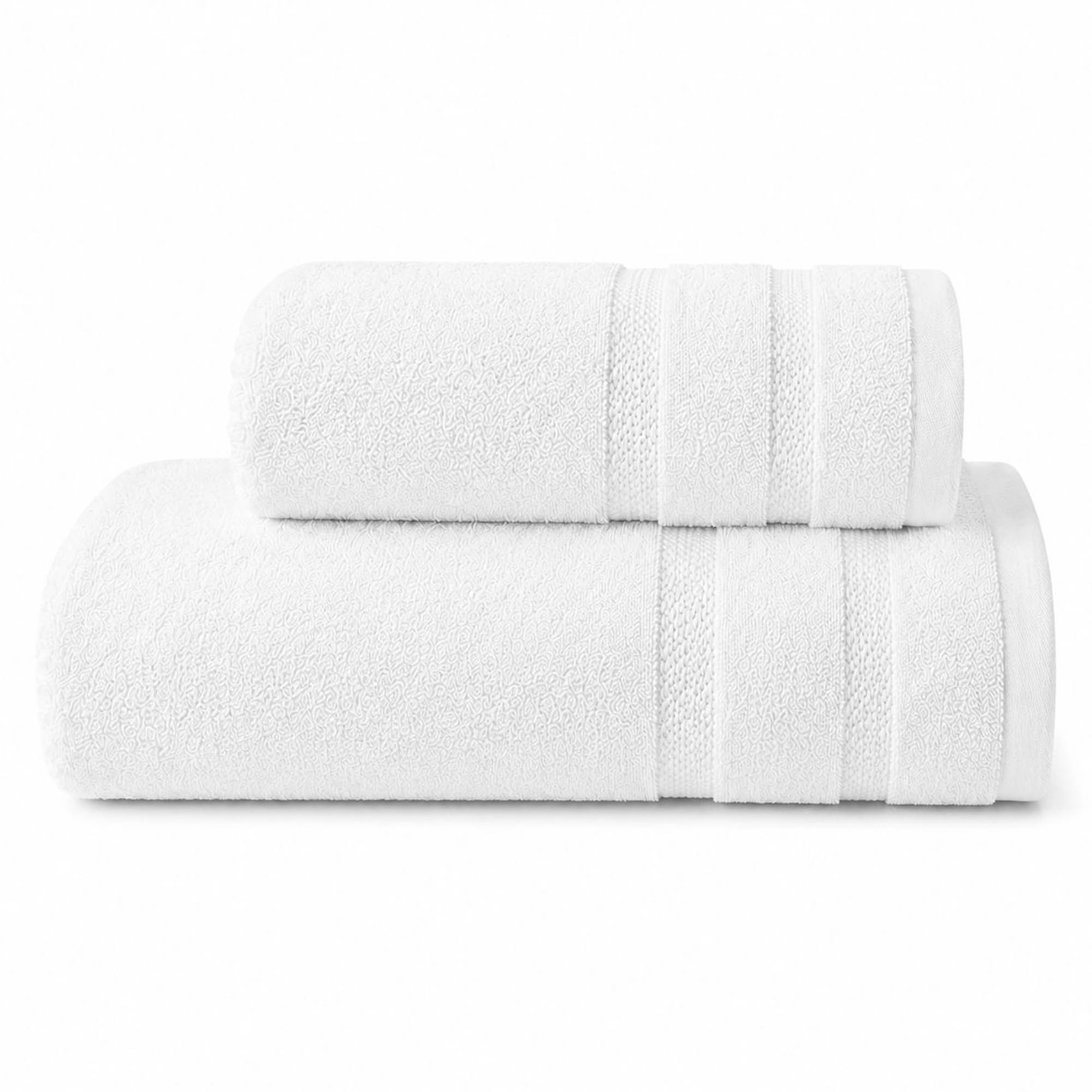 Set di Asciugamani Bianco 100% Cotone Egiziano Pettinato e Mercerizzato set da 16 - Saleneba Luxury