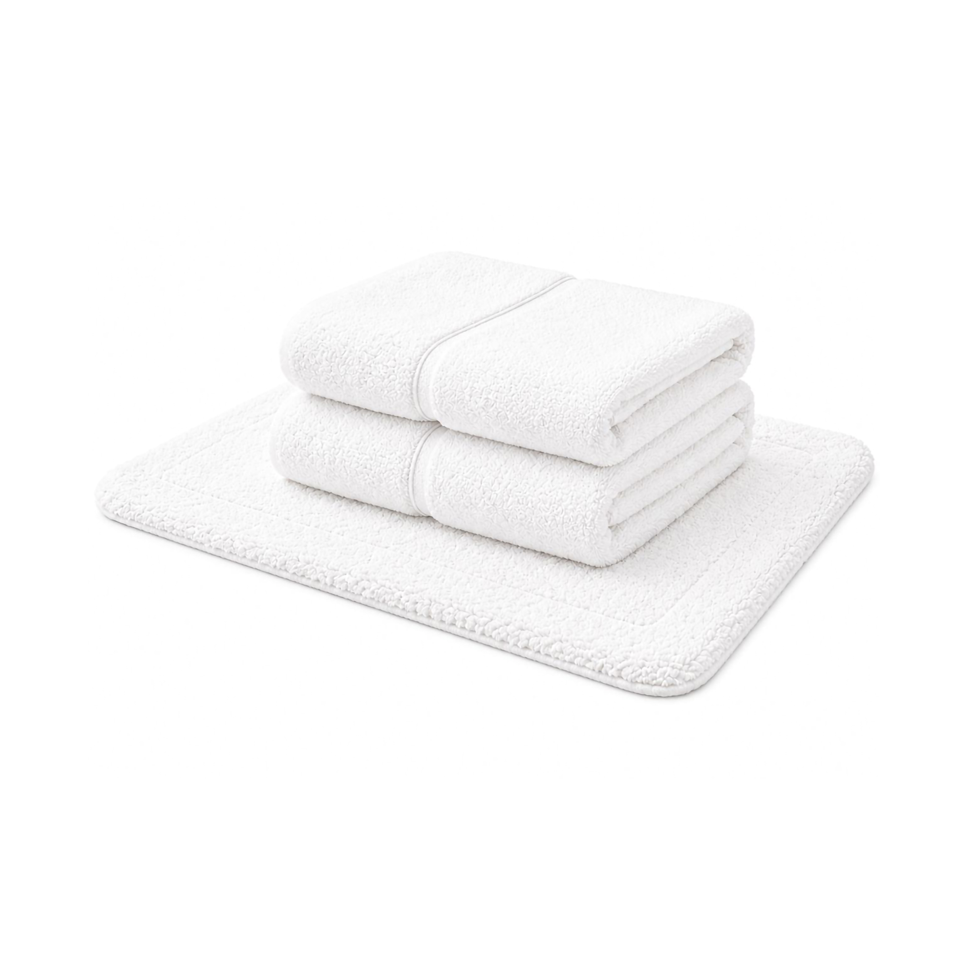 Set di Asciugamani Bianco 100% Puro Cotone set da 2 - Sanenere Luxury
