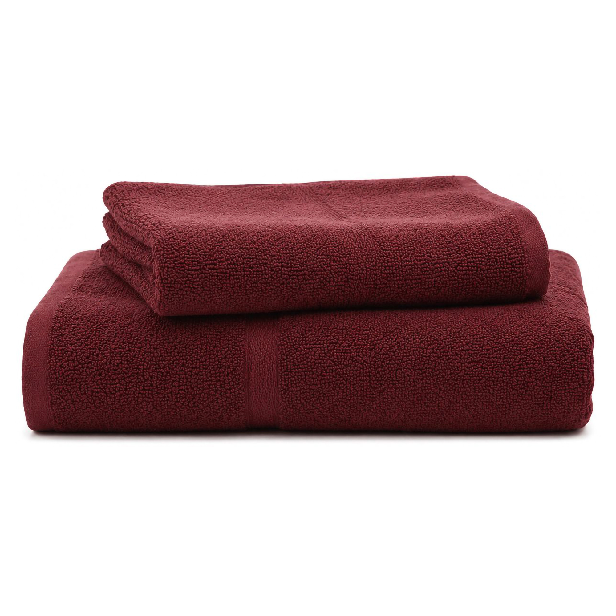 Set di Asciugamani Rosso Bordeaux 100% Puro Cotone set da 2 - Sanonefa Luxury