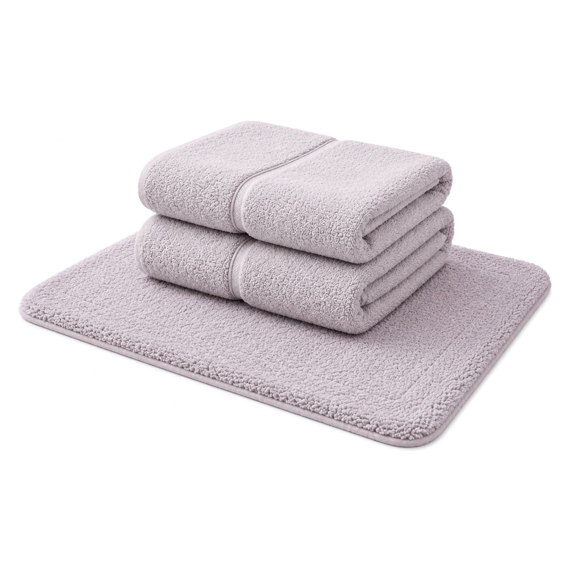 Set di Asciugamani Viola Lilla 100% Puro Cotone set da 2 - Sanenere Luxury