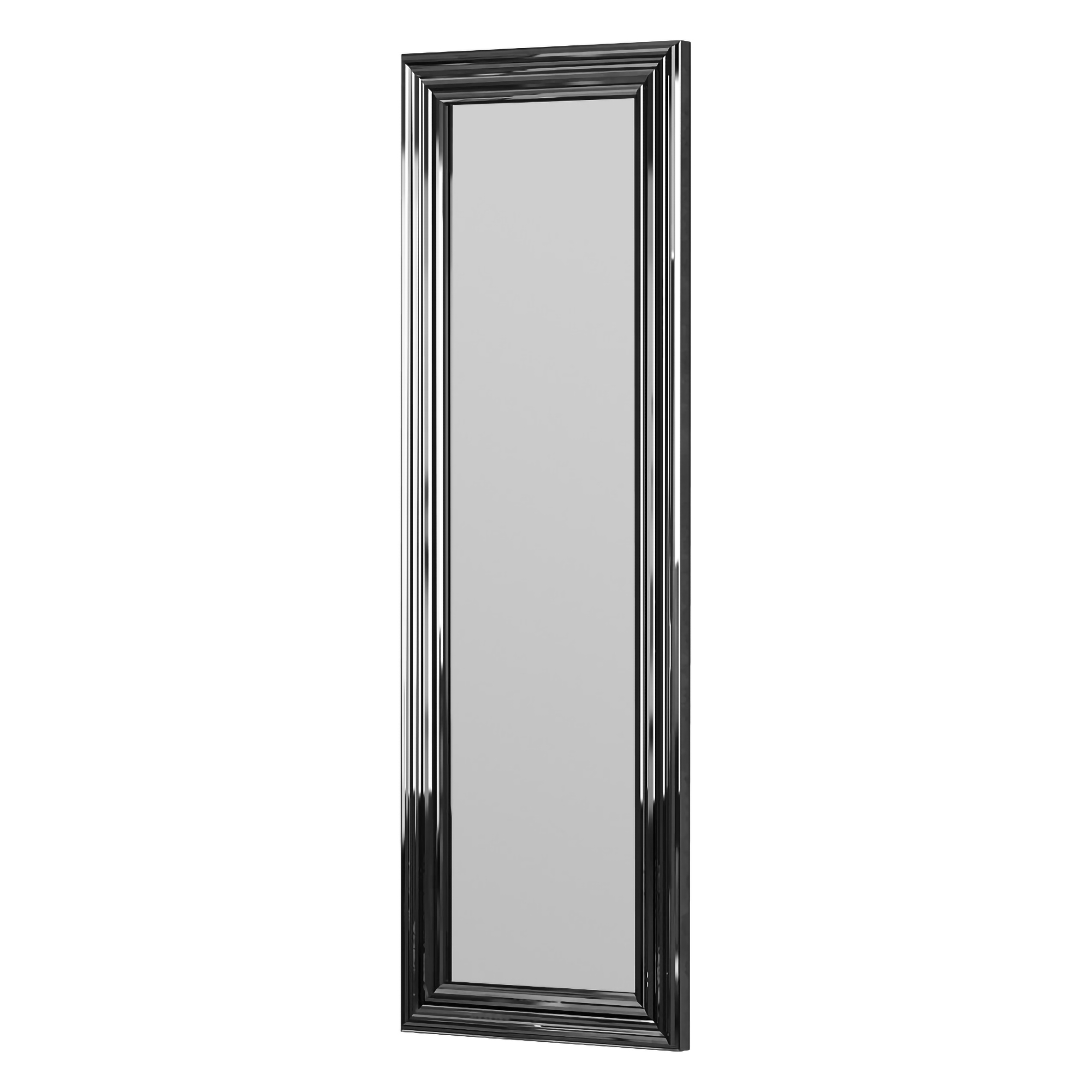 Specchio Argento Trasparente Forma Rettangolare Tipologia a Parete 30x90h cm, Colore Struttura Trasparente - Croviana