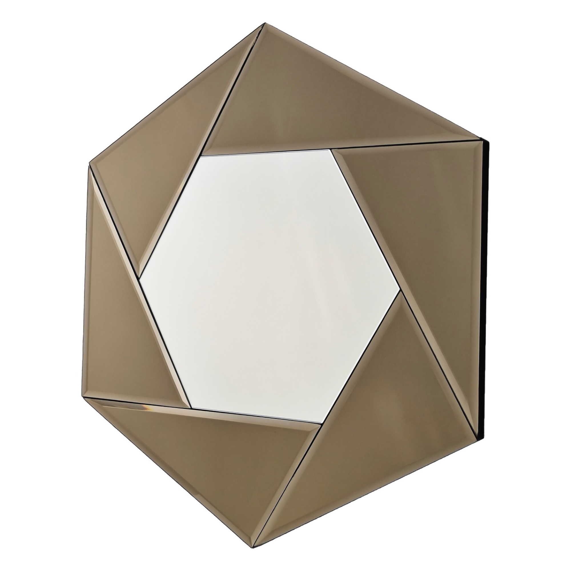 Specchio Argento Trasparente Forma Rombo Tipologia a Parete 60x70h cm, Colore Struttura Trasparente - Ciglie
