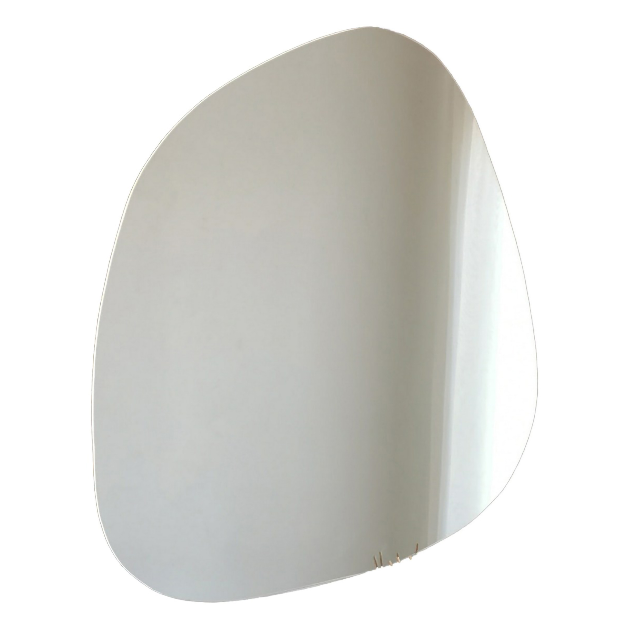 Specchio Bianco Trasparente Forma Ovale Tipologia a Parete 85x67h cm, Colore Struttura Trasparente - Valbrona