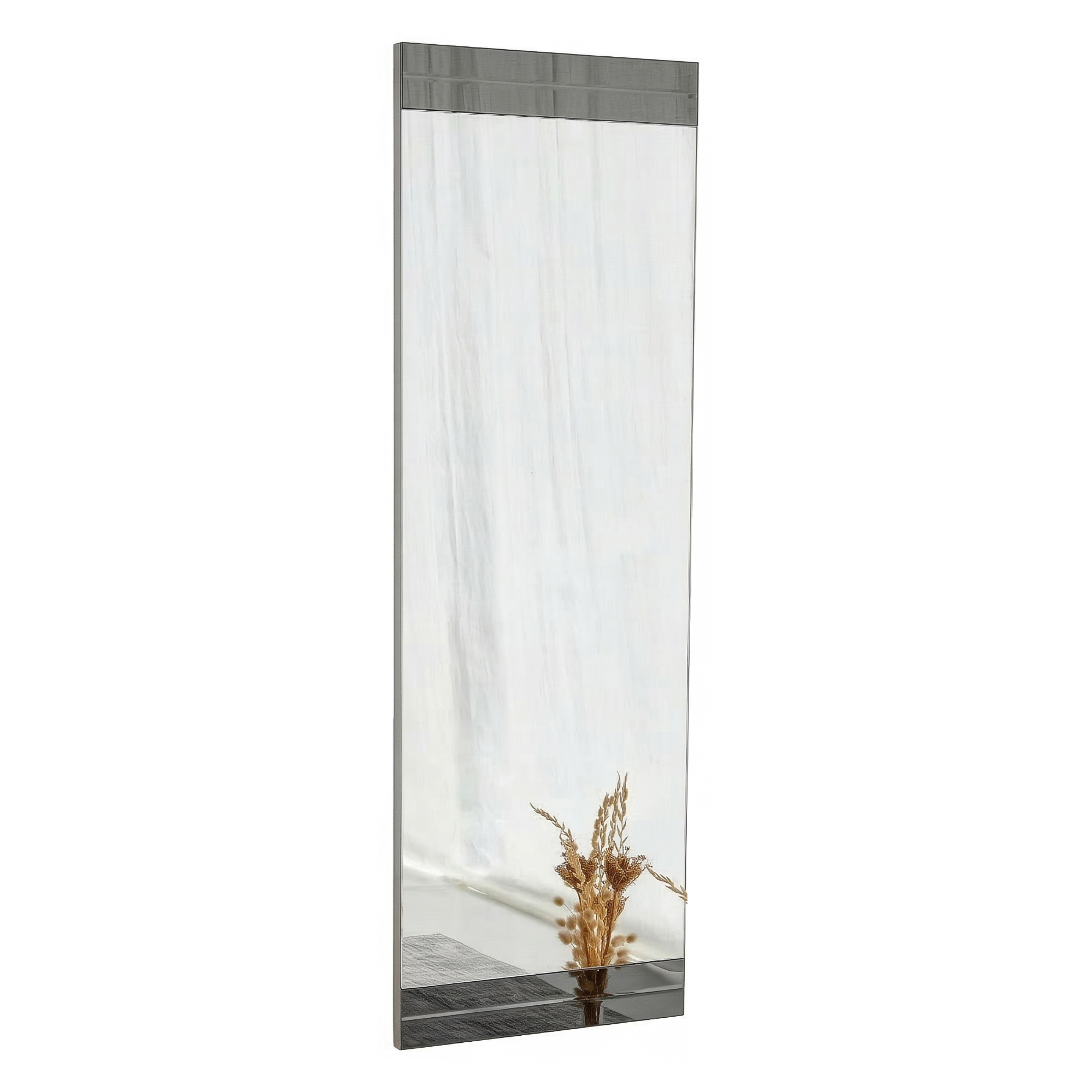 Specchio Bianco Trasparente Forma Rettangolare Tipologia a Parete 40x120h cm, Colore Struttura Trasparente - Siliqua