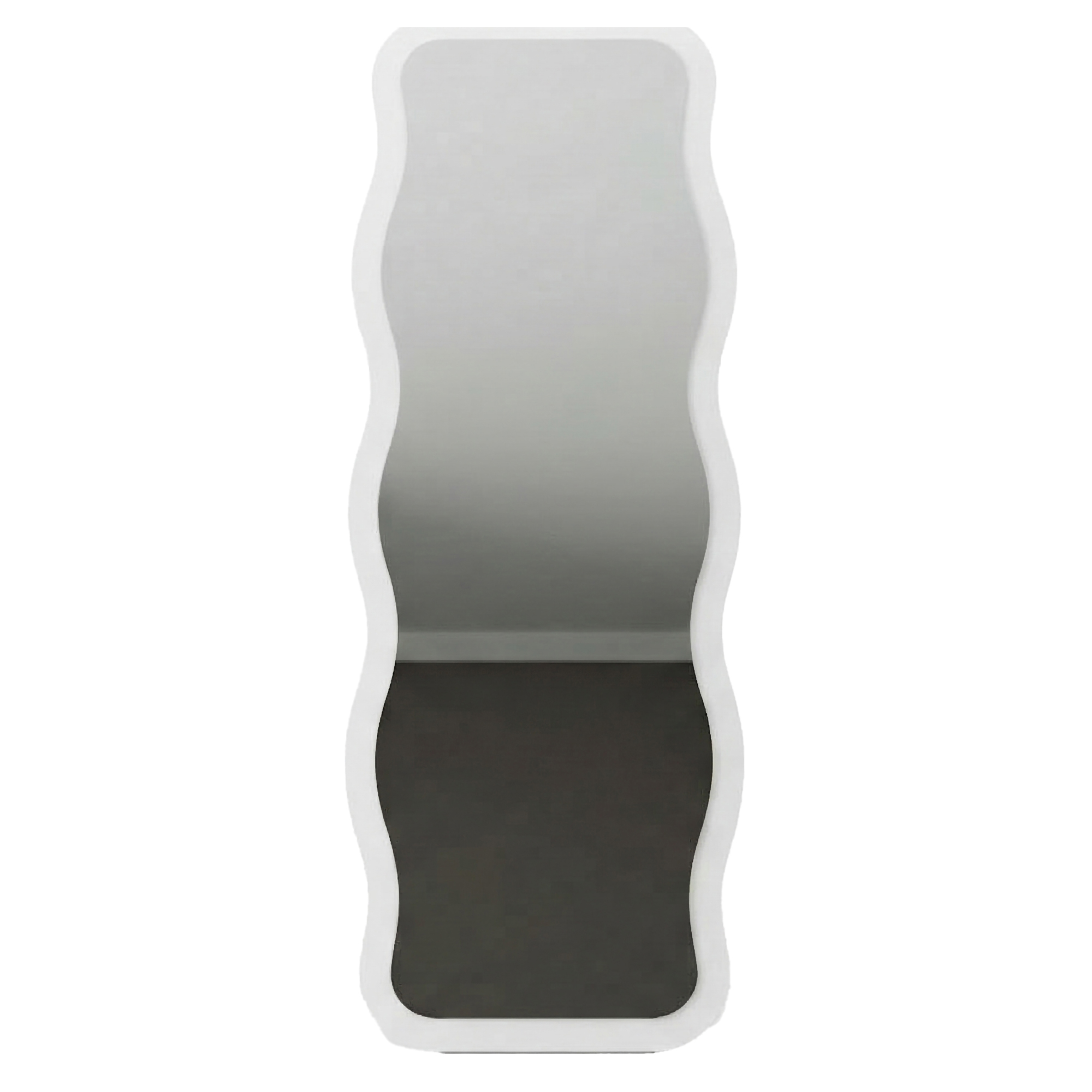 Specchio Bianco Trasparente Forma Rettangolare Tipologia a Terra 50x160h cm, Colore Struttura Trasparente - Bissone