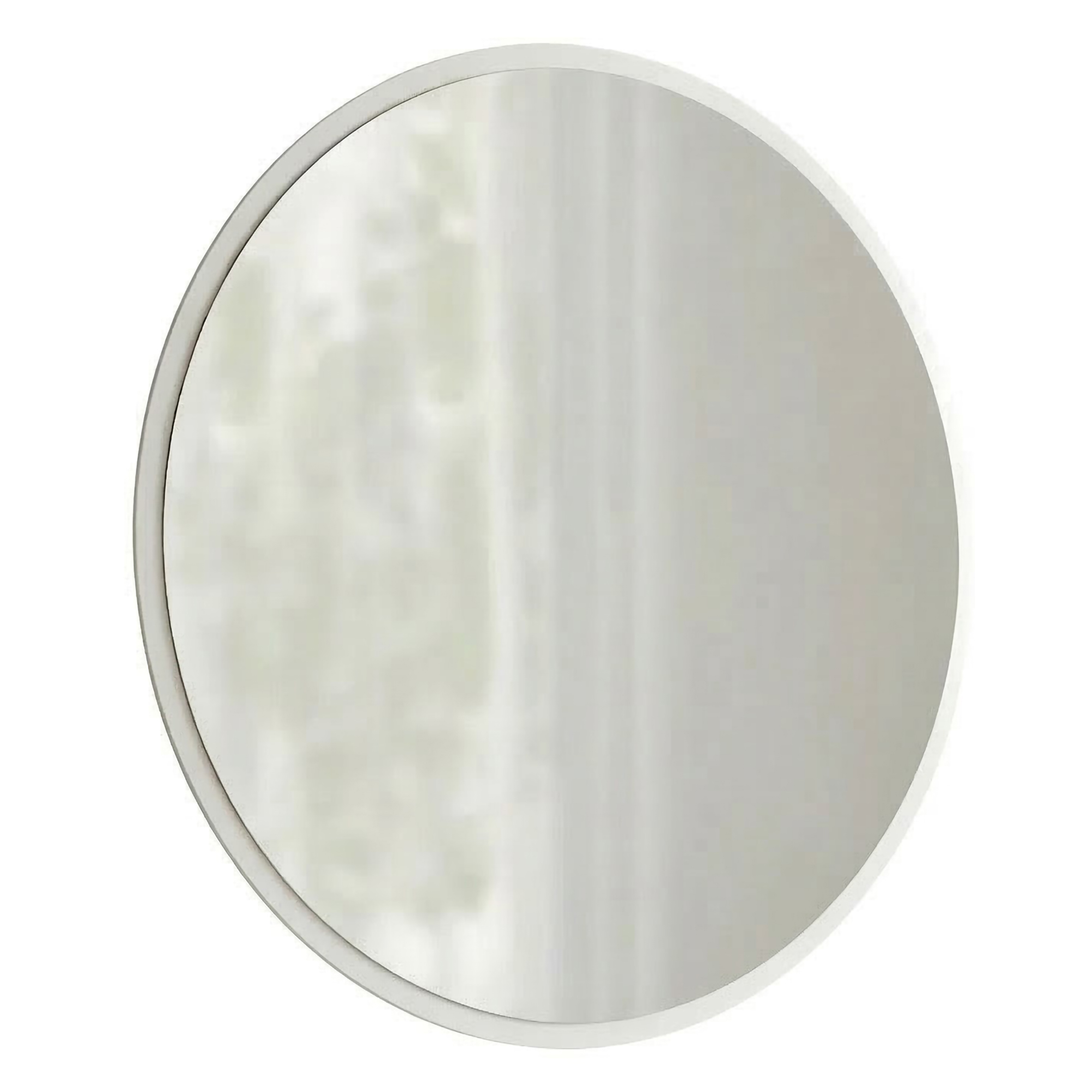 Specchio Bianco Trasparente Forma Rotondo Tipologia a Parete 60x60h cm, Colore Struttura Trasparente - Rosciano