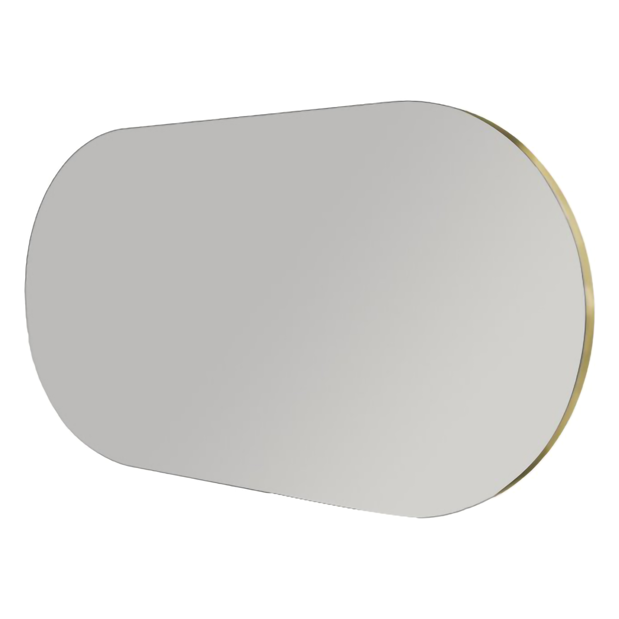 Specchio Grigio Scuro Trasparente Forma Ovale Tipologia a Parete 45x85h cm, Colore Struttura Trasparente - Teco