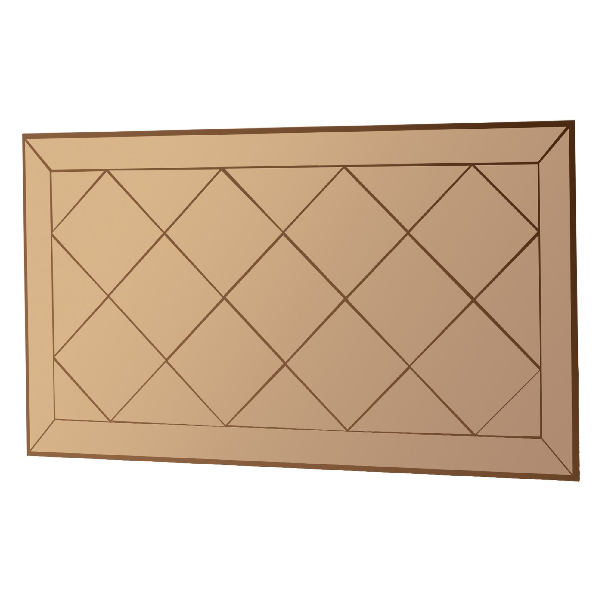 Specchio Marrone Bronzo Trasparente Dettagli Geometrici Forma Rettangolare 60x120h cm, Colore Struttura Trasparente - Sormano