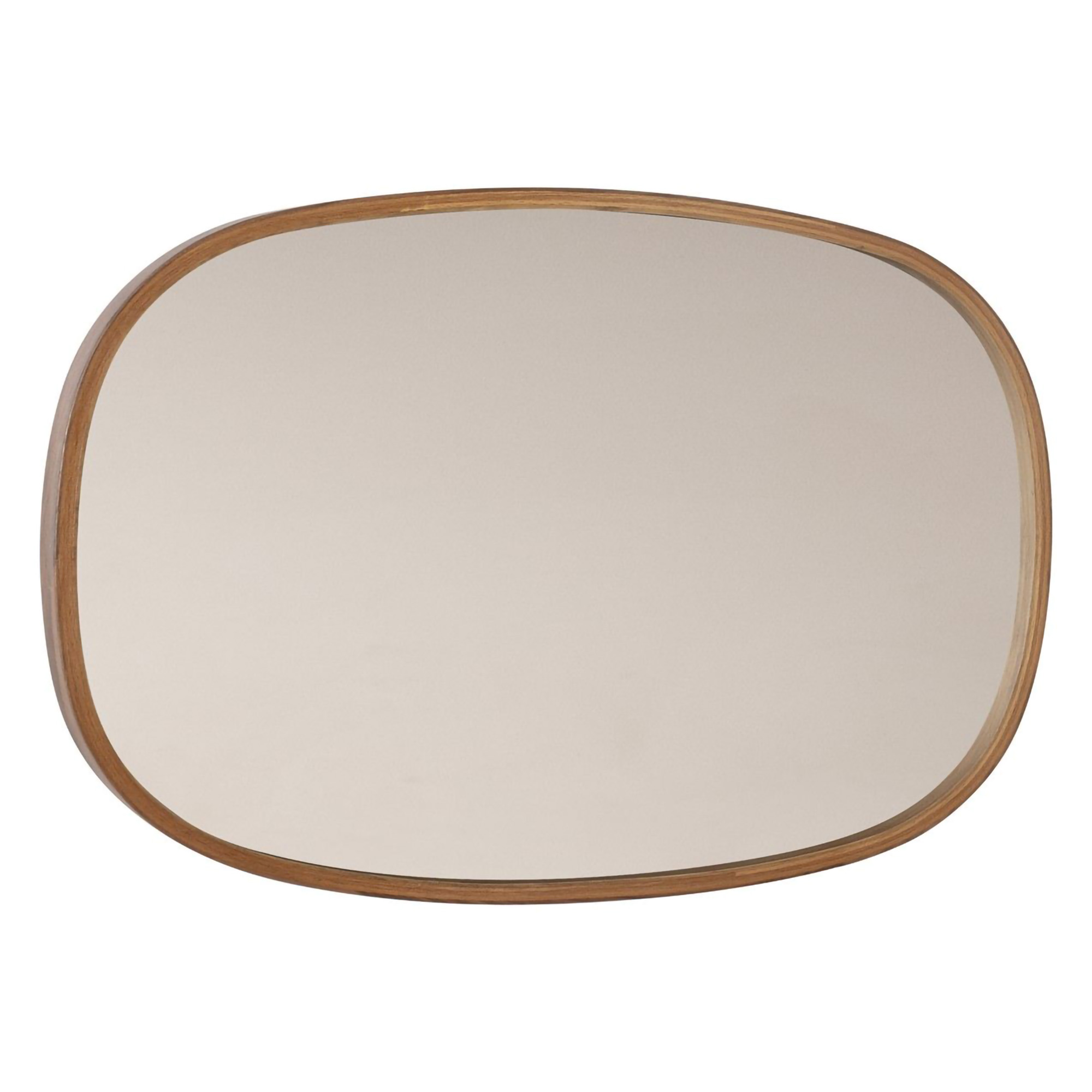 Specchio Marrone Noce Trasparente Forma Ovale Tipologia a Parete 55x38h cm, Colore Struttura Trasparente - Forenza