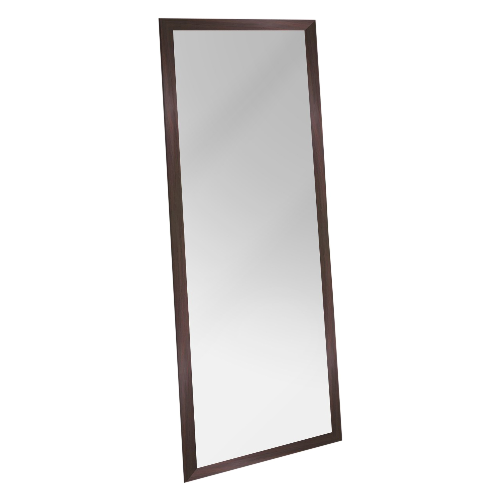 Specchio Marrone Noce Trasparente Forma Rettangolare Tipologia a Terra 40x105h cm, Colore Struttura Trasparente - Carimate