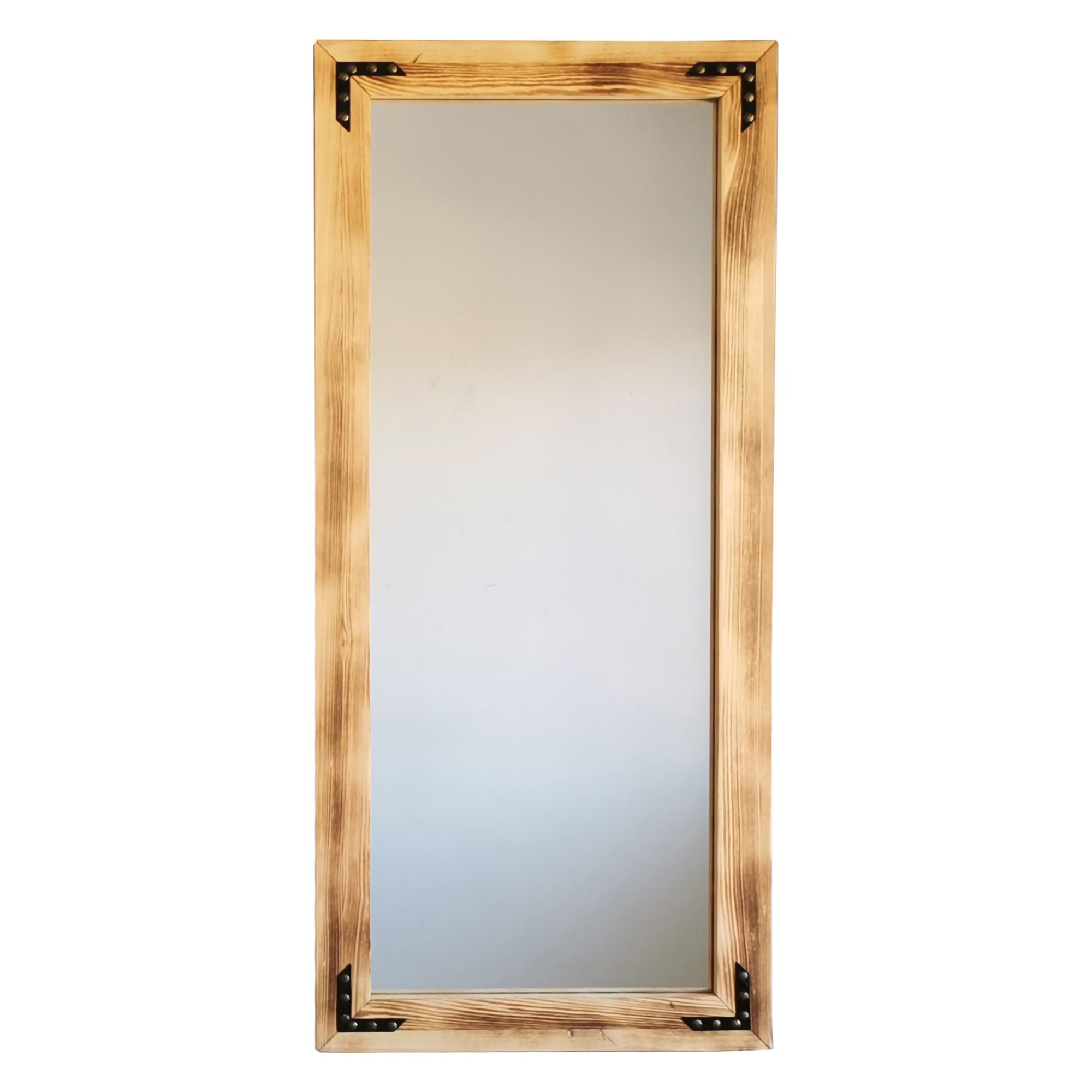Specchio Marrone Rovere Trasparente Forma Rettangolare Tipologia a Parete 50x110h cm, Colore Struttura Trasparente - Buscate