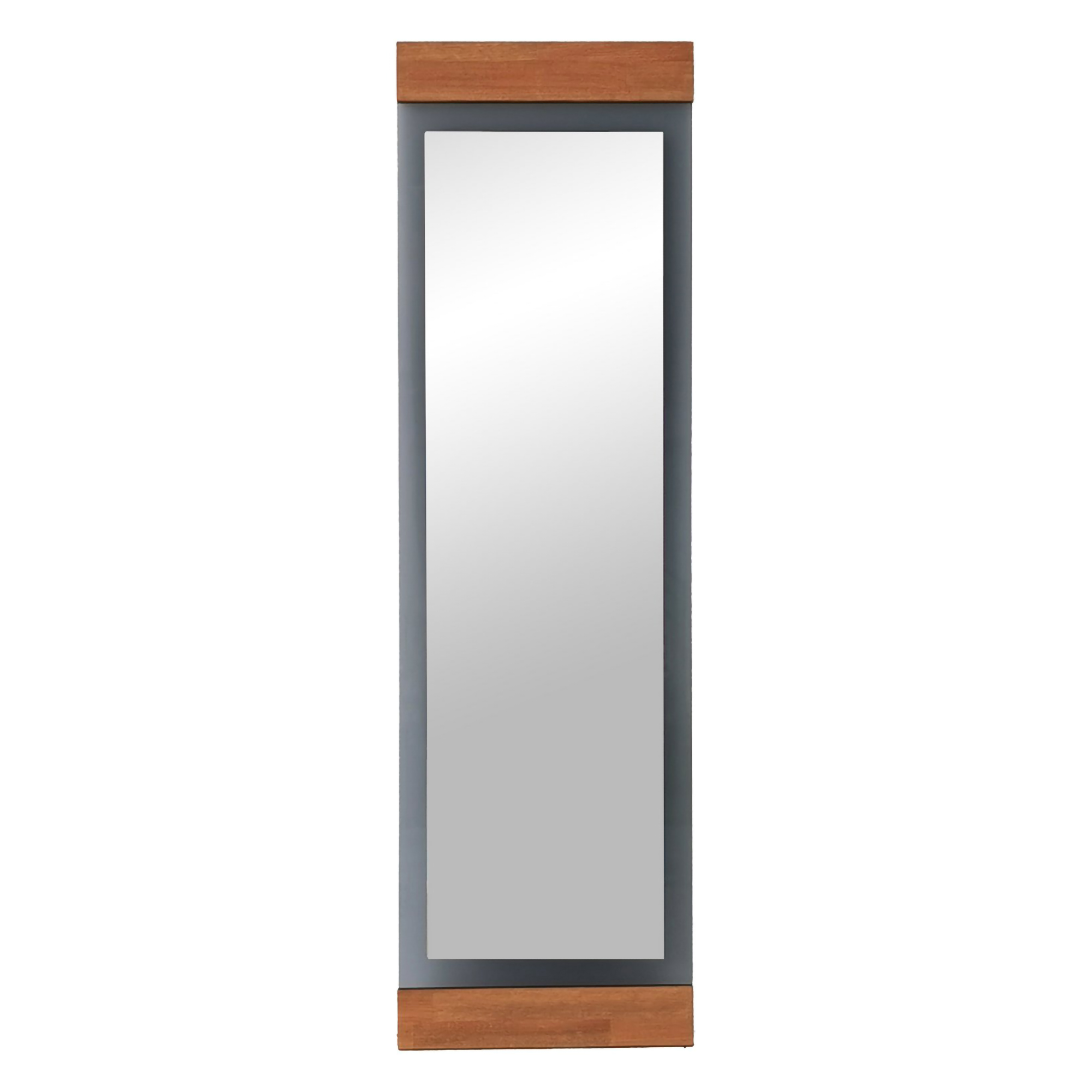 Specchio Marrone Rovere Trasparente Forma Rettangolare Tipologia a Terra 50x170h cm, Colore Struttura Trasparente - Lanzada