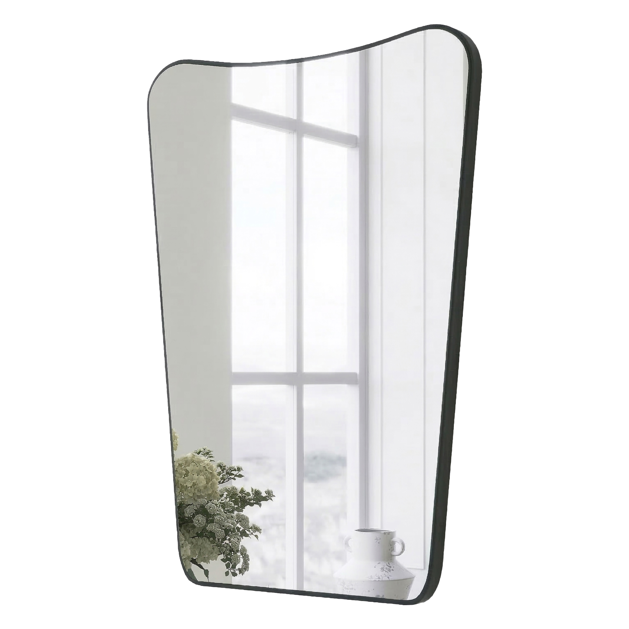 Specchio Nero Trasparente Forma Rettangolare Tipologia a Parete 50x70h cm, Colore Struttura Trasparente - Pascelupo