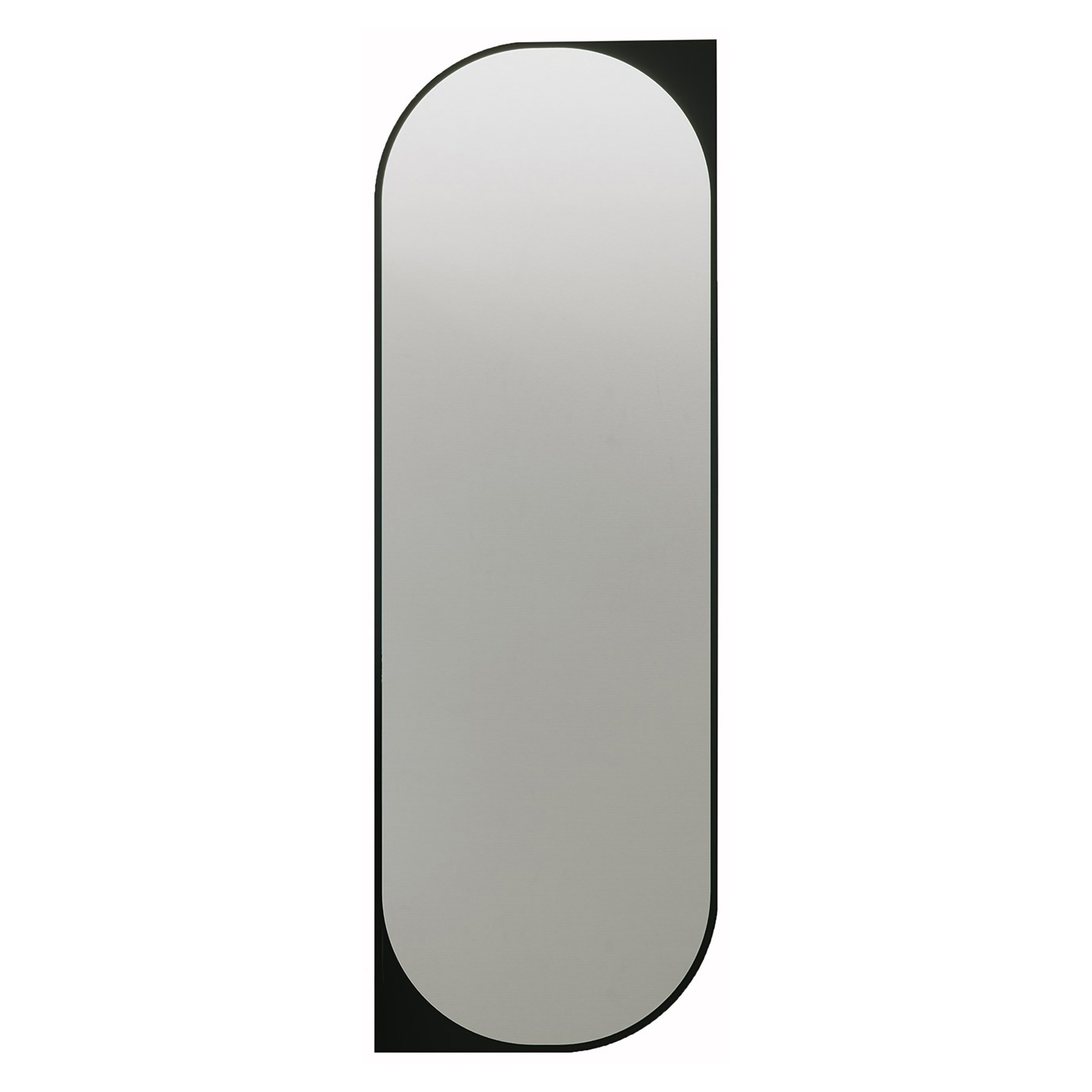Specchio Nero Trasparente Forma Rettangolare Tipologia a Parete 52x152h cm, Colore Struttura Trasparente - Burgio