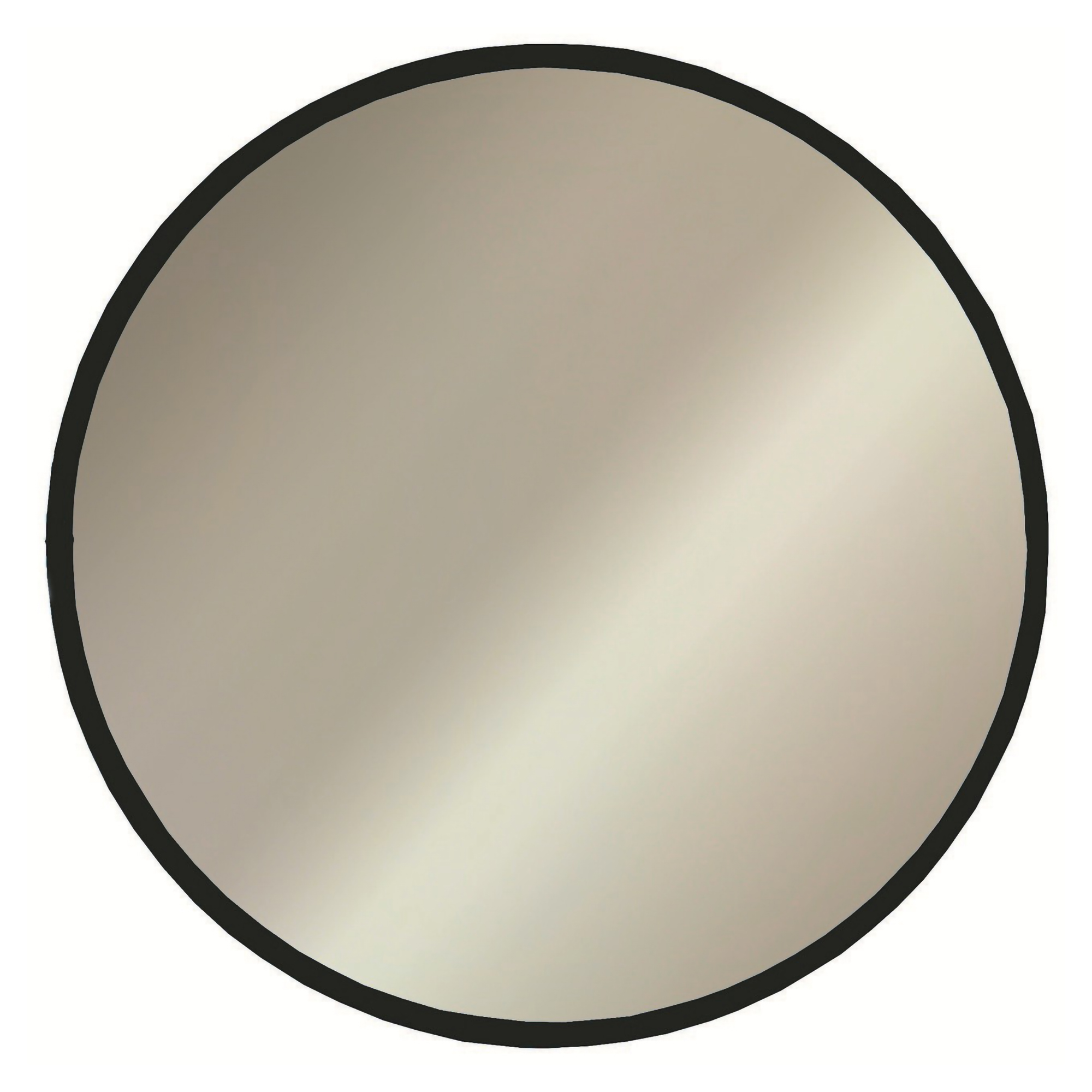 Specchio Nero Trasparente Forma Rotondo Tipologia a Parete 60x60h cm, Colore Struttura Trasparente - Drizzona