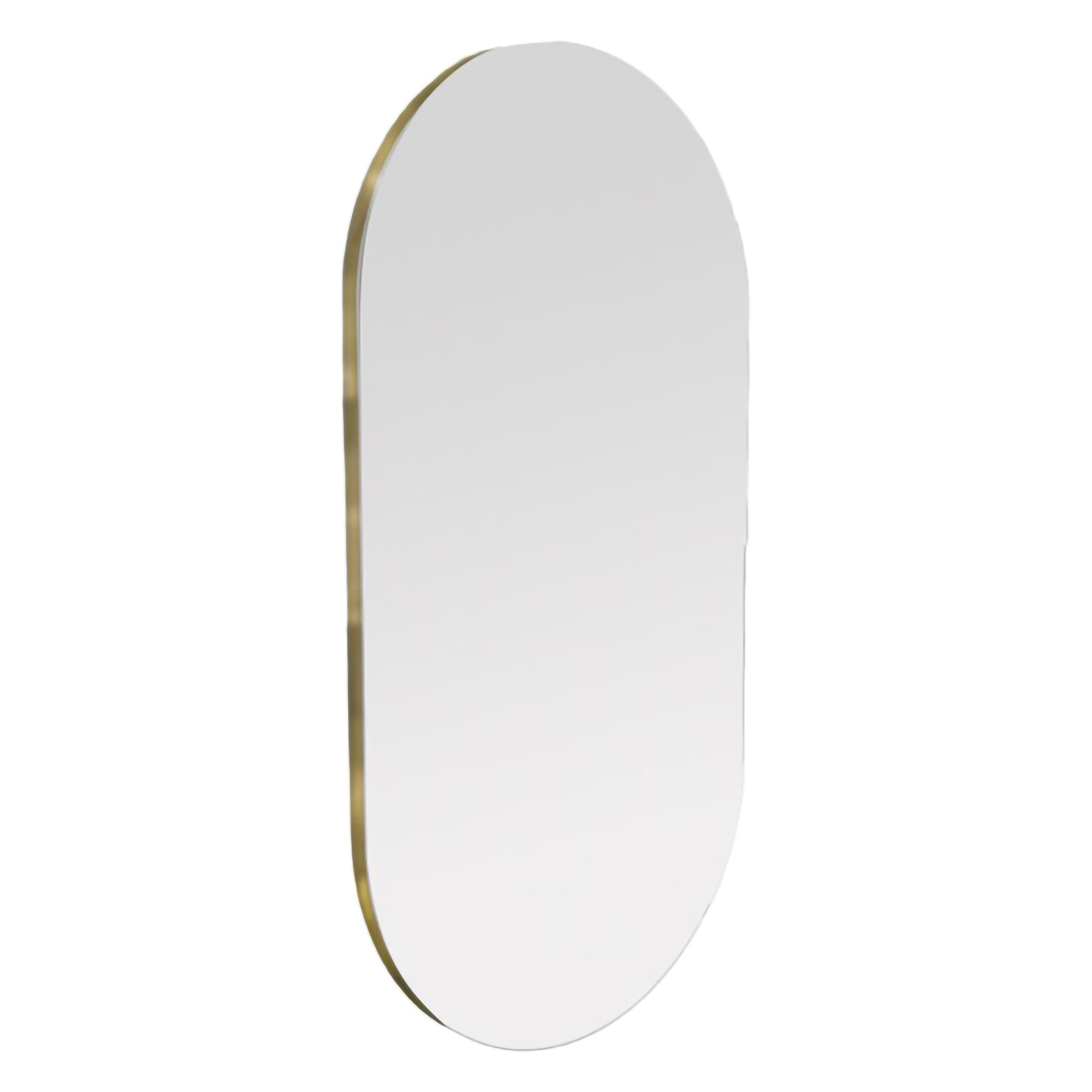 Specchio oro Trasparente Forma Ovale Tipologia a Parete 45x85h cm, Colore Struttura Trasparente - Teco
