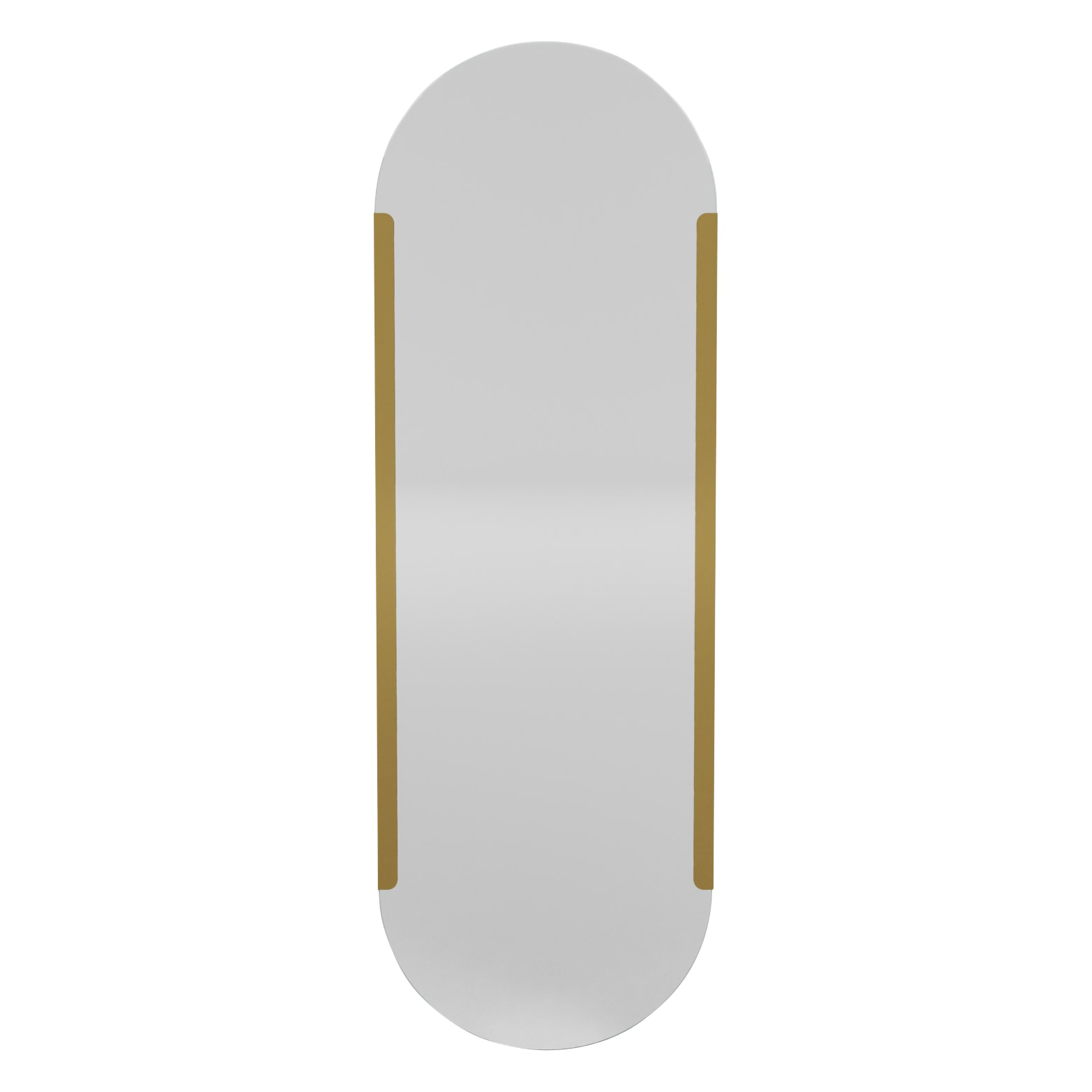 Specchio oro Trasparente Forma Ovale Tipologia a Parete 50x150h cm, Colore Struttura Trasparente - Rivara