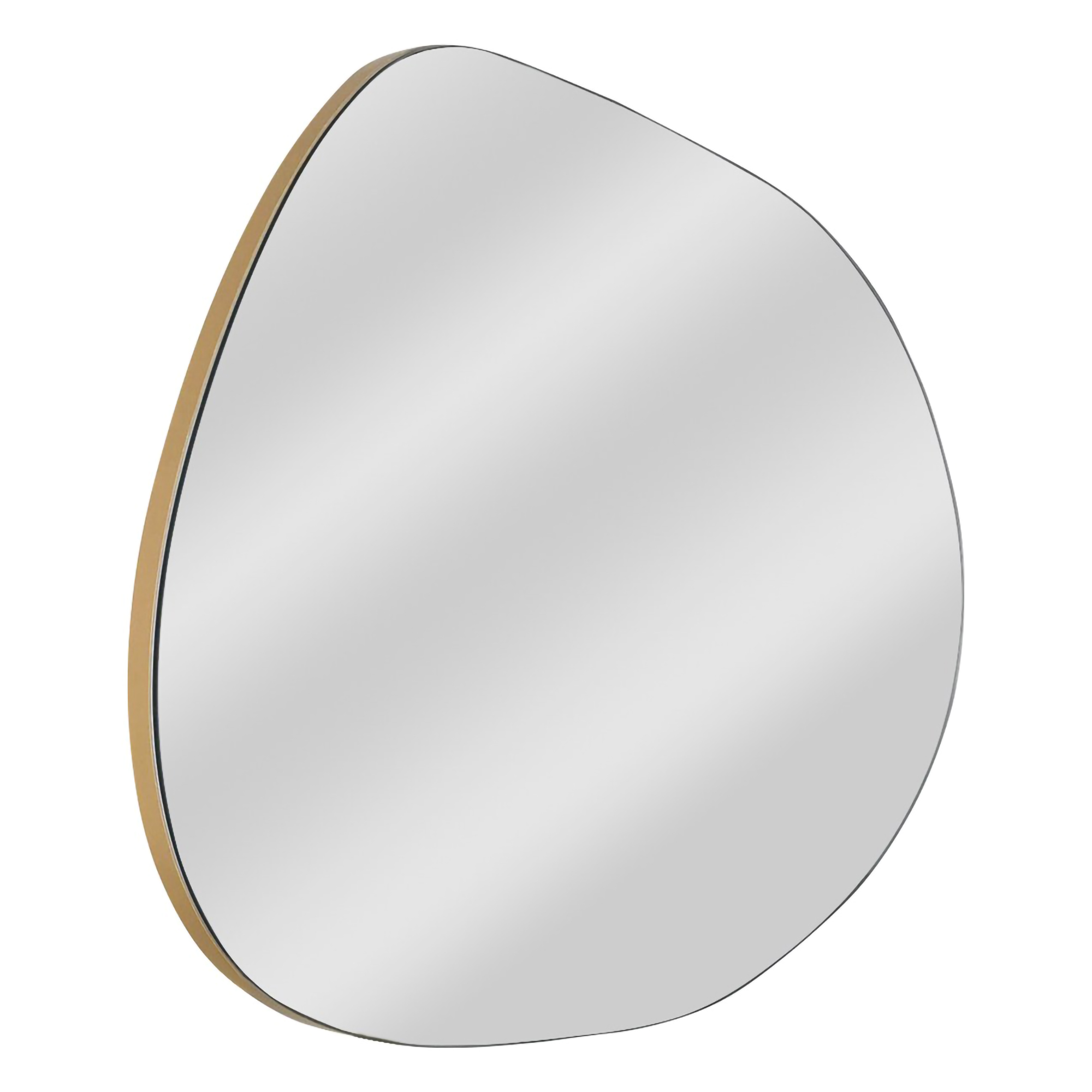 Specchio oro Trasparente Forma Ovale Tipologia a Parete 55x75h cm, Colore Struttura Trasparente - Dorno