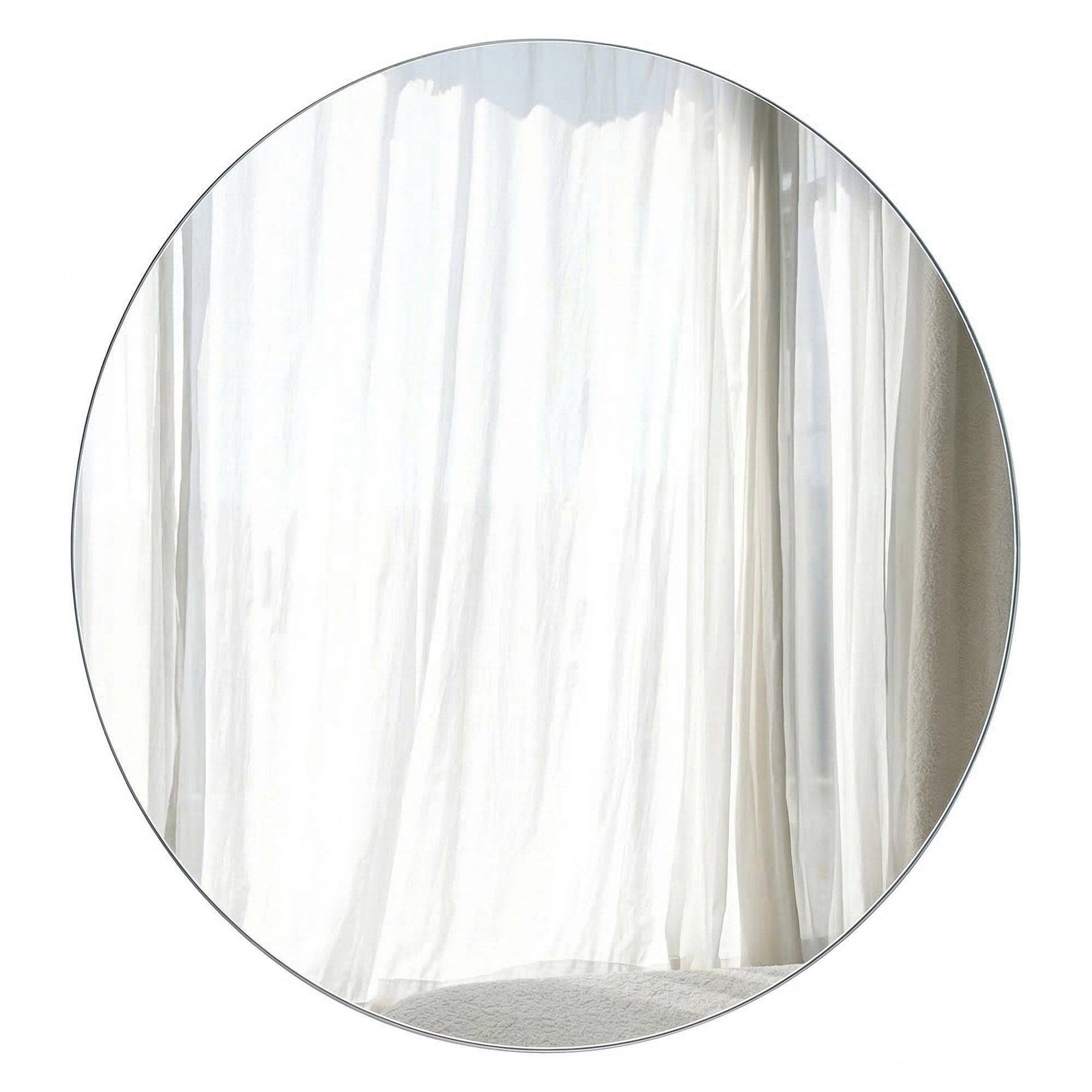 Specchio oro Trasparente Forma Rotondo Tipologia a Parete 90x90h cm, Colore Struttura Trasparente - Gonnesa